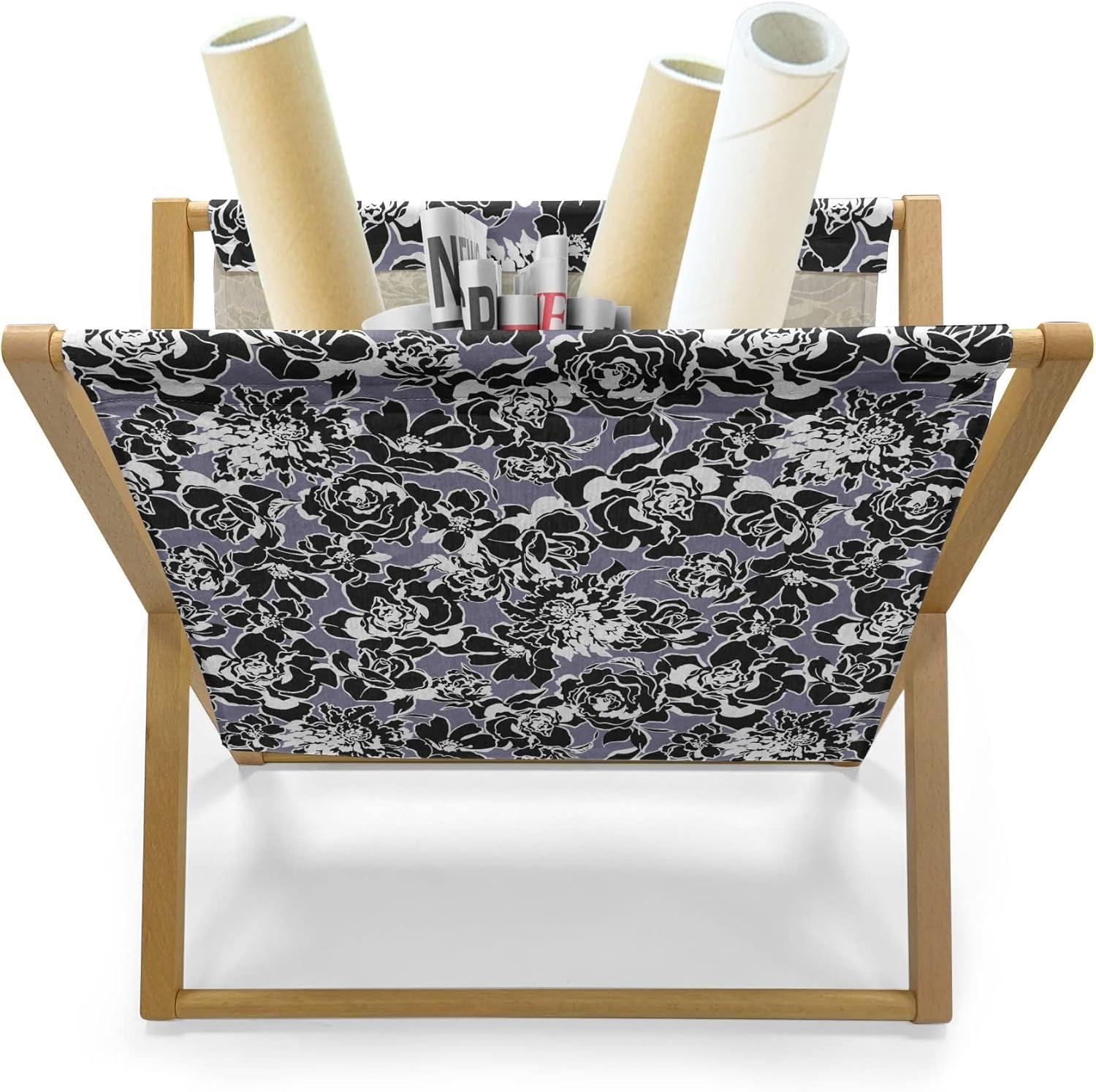 imageAmbesonne Hearts Magazine and Book Holder Pastel Heart Shaped Spots Valentine Gift Wrapping Pattern Dotty Floor Rack Decor for Interior of Home amp Office 22 x 19 Dark Pink and CoralCharcoal Grey and Purpleblue