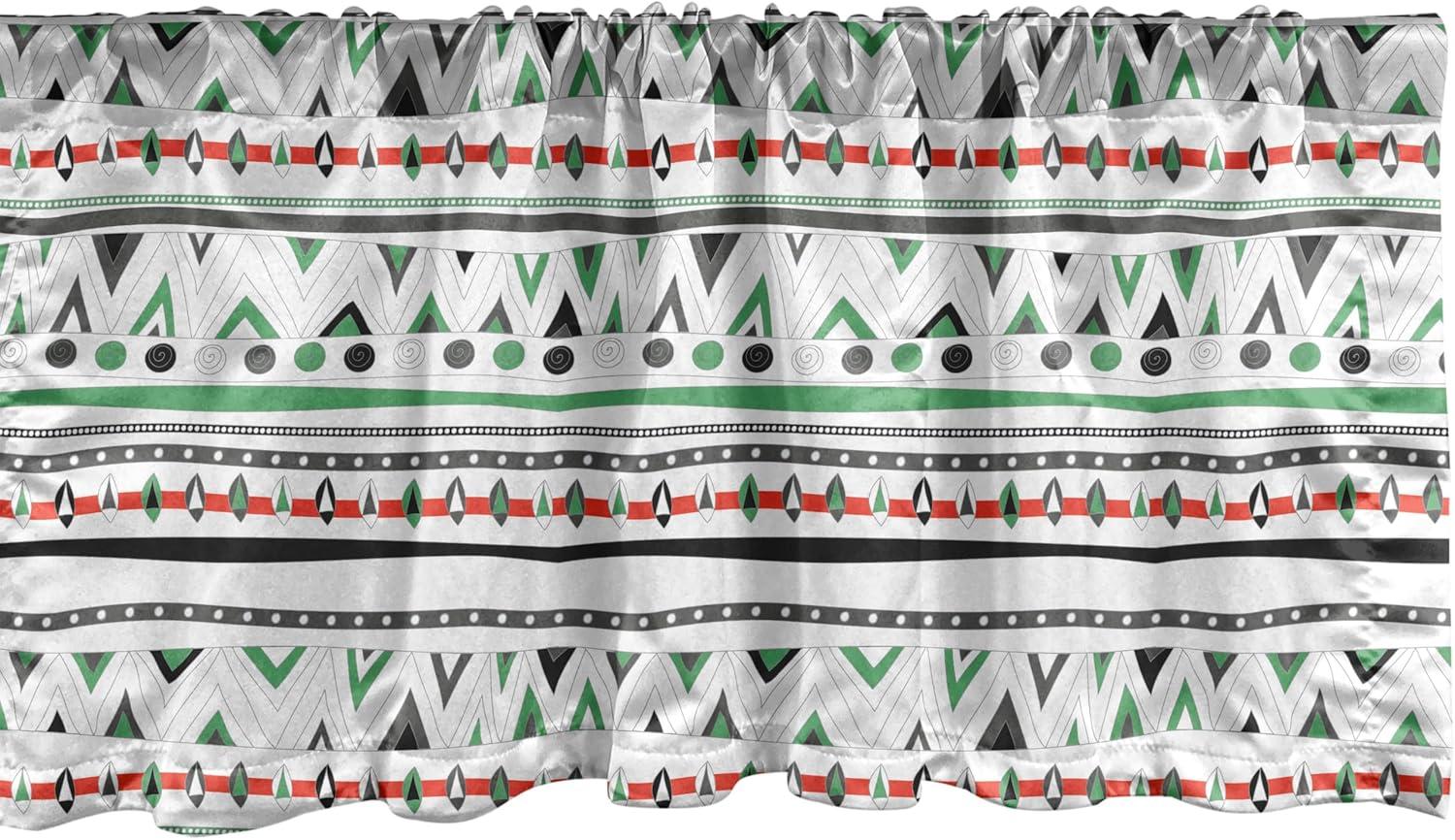 imageAmbesonne Lemons Window Valance Continuous Citrus Fruits Leaves Refreshing Cartoon Pattern Curtain Valance for Kitchen Bedroom Decor with Rod Pocket 54 X 18 Lime Green Earth YellowSea Green