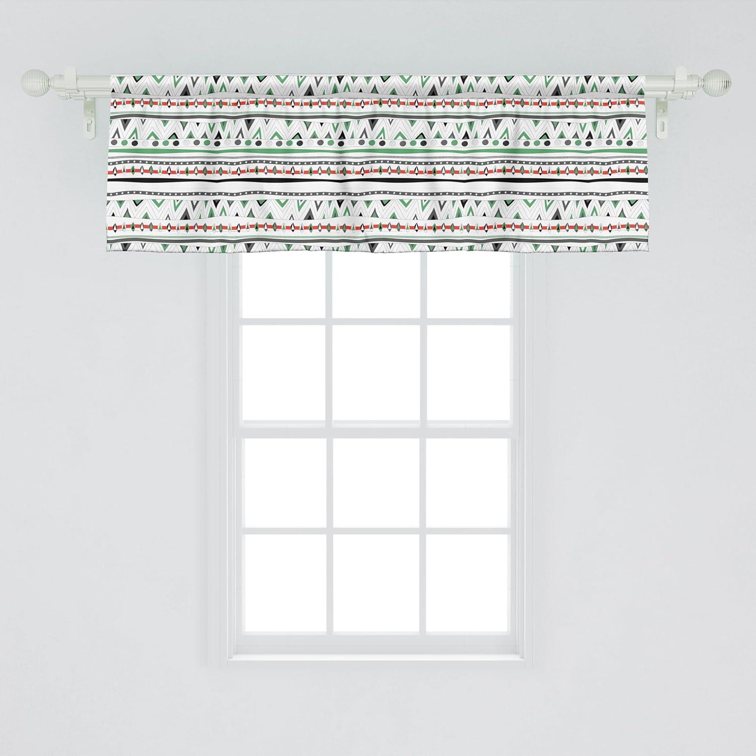 imageAmbesonne Lemons Window Valance Continuous Citrus Fruits Leaves Refreshing Cartoon Pattern Curtain Valance for Kitchen Bedroom Decor with Rod Pocket 54 X 18 Lime Green Earth YellowSea Green