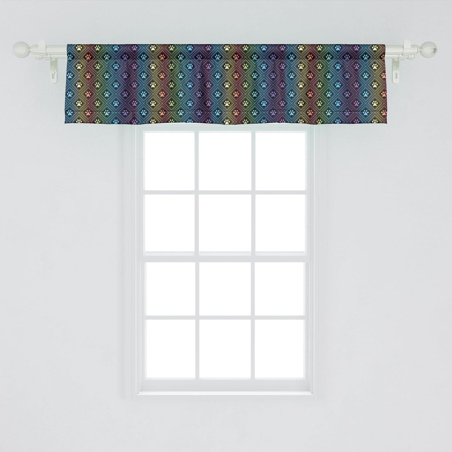 imageAmbesonne Lemons Window Valance Continuous Citrus Fruits Leaves Refreshing Cartoon Pattern Curtain Valance for Kitchen Bedroom Decor with Rod Pocket 54 X 18 Lime Green Earth YellowPetrol Blue