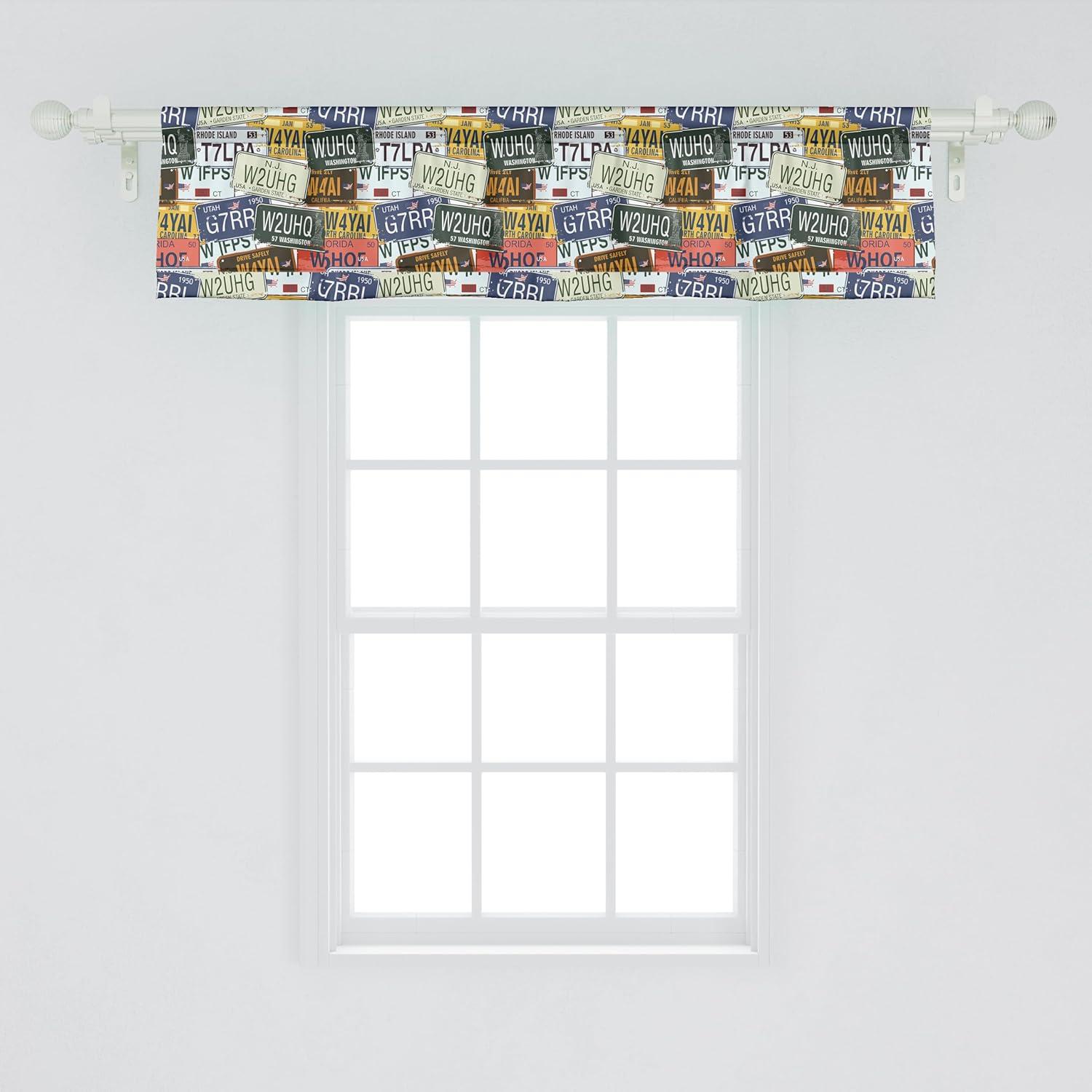 imageAmbesonne Lemons Window Valance Continuous Citrus Fruits Leaves Refreshing Cartoon Pattern Curtain Valance for Kitchen Bedroom Decor with Rod Pocket 54 X 18 Lime Green Earth YellowGreen Blue Yellow
