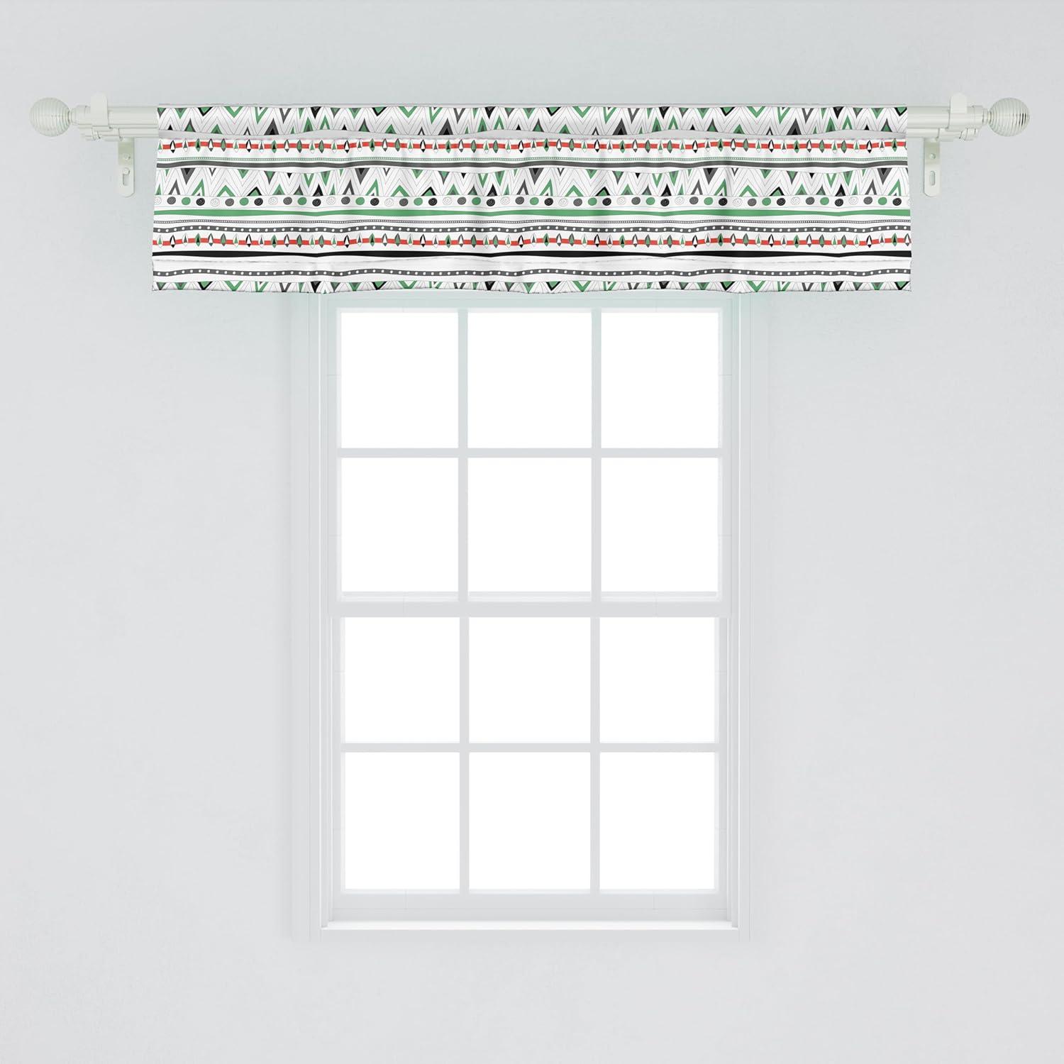 imageAmbesonne Lemons Window Valance Continuous Citrus Fruits Leaves Refreshing Cartoon Pattern Curtain Valance for Kitchen Bedroom Decor with Rod Pocket 54 X 18 Lime Green Earth YellowSea Green