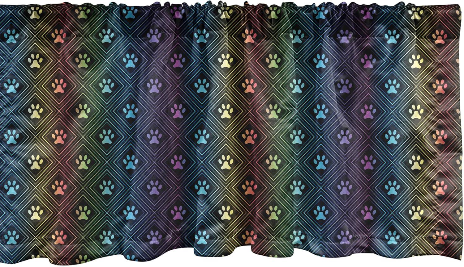 imageAmbesonne Lemons Window Valance Continuous Citrus Fruits Leaves Refreshing Cartoon Pattern Curtain Valance for Kitchen Bedroom Decor with Rod Pocket 54 X 18 Lime Green Earth YellowPetrol Blue