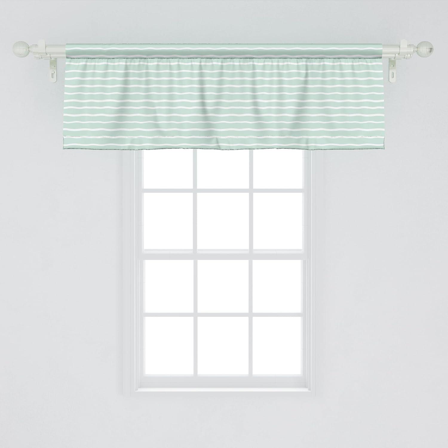 imageAmbesonne Lemons Window Valance Continuous Citrus Fruits Leaves Refreshing Cartoon Pattern Curtain Valance for Kitchen Bedroom Decor with Rod Pocket 54 X 18 Lime Green Earth YellowAlmond Green White