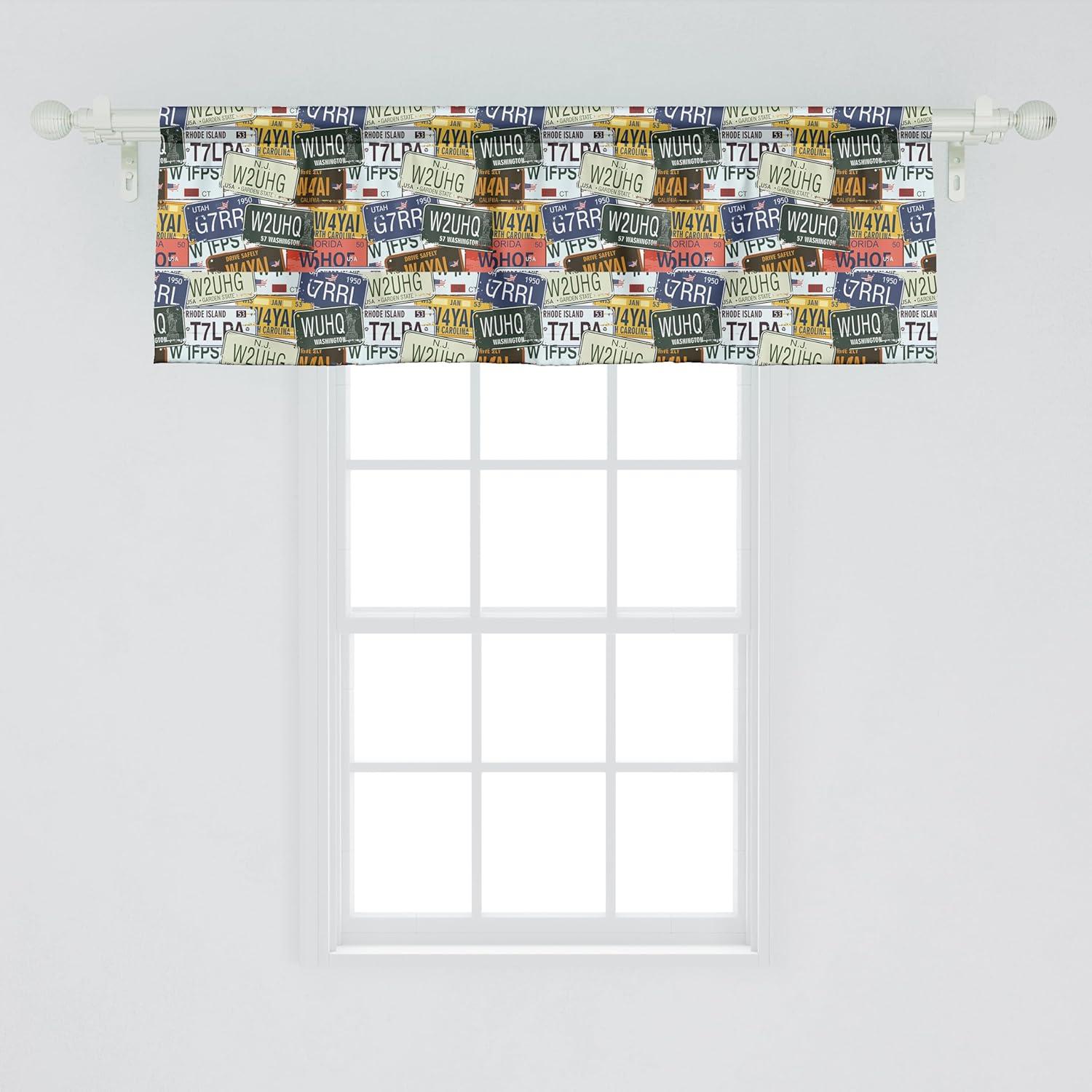 imageAmbesonne Lemons Window Valance Continuous Citrus Fruits Leaves Refreshing Cartoon Pattern Curtain Valance for Kitchen Bedroom Decor with Rod Pocket 54 X 18 Lime Green Earth YellowGreen Blue Yellow