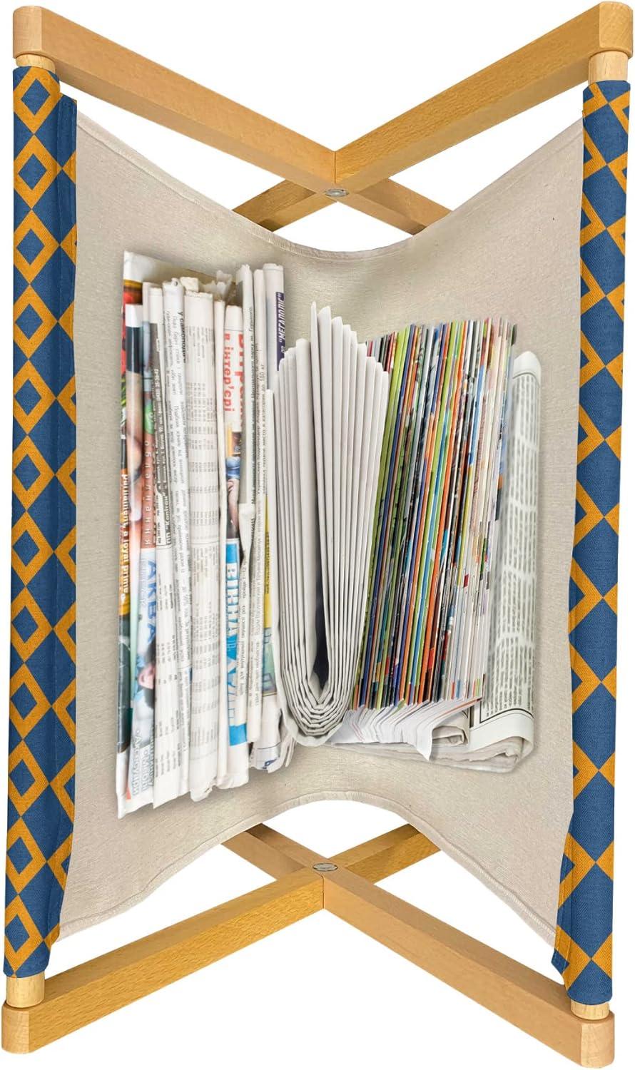 imageAmbesonne Orange Magazine and Book Holder Romantic Valentines Day Bridal Theme Hearts with Swirl Branches Image Floor Rack Decor for Interior of Home amp Office 22 x 19 Dark Brown VermilionDark Blue Orange