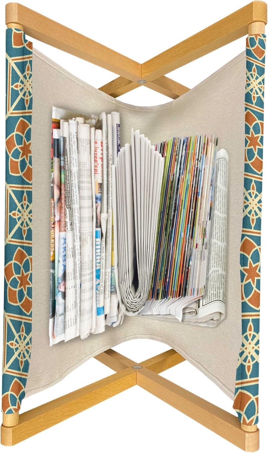 imageAmbesonne Orange Magazine and Book Holder Romantic Valentines Day Bridal Theme Hearts with Swirl Branches Image Floor Rack Decor for Interior of Home amp Office 22 x 19 Dark Brown VermilionTeal Orange