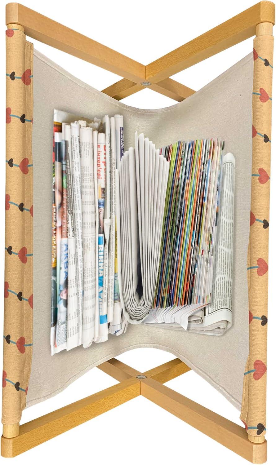 imageAmbesonne Orange Magazine and Book Holder Romantic Valentines Day Bridal Theme Hearts with Swirl Branches Image Floor Rack Decor for Interior of Home amp Office 22 x 19 Dark Brown VermilionDark Brown Vermilion