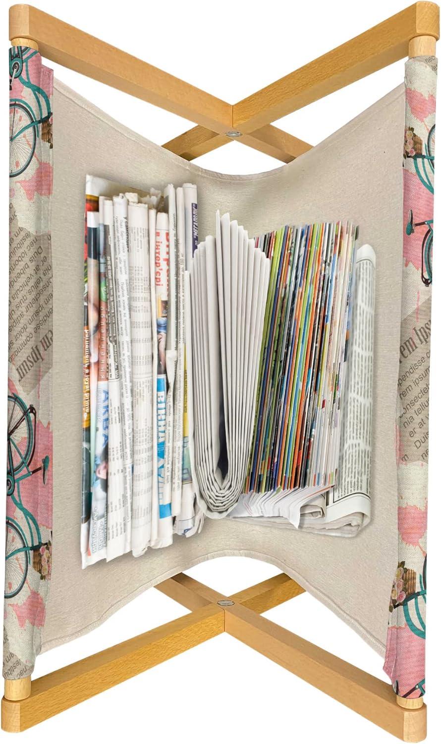 imageAmbesonne Orange Magazine and Book Holder Romantic Valentines Day Bridal Theme Hearts with Swirl Branches Image Floor Rack Decor for Interior of Home amp Office 22 x 19 Dark Brown VermilionPale Blue Pale Pink
