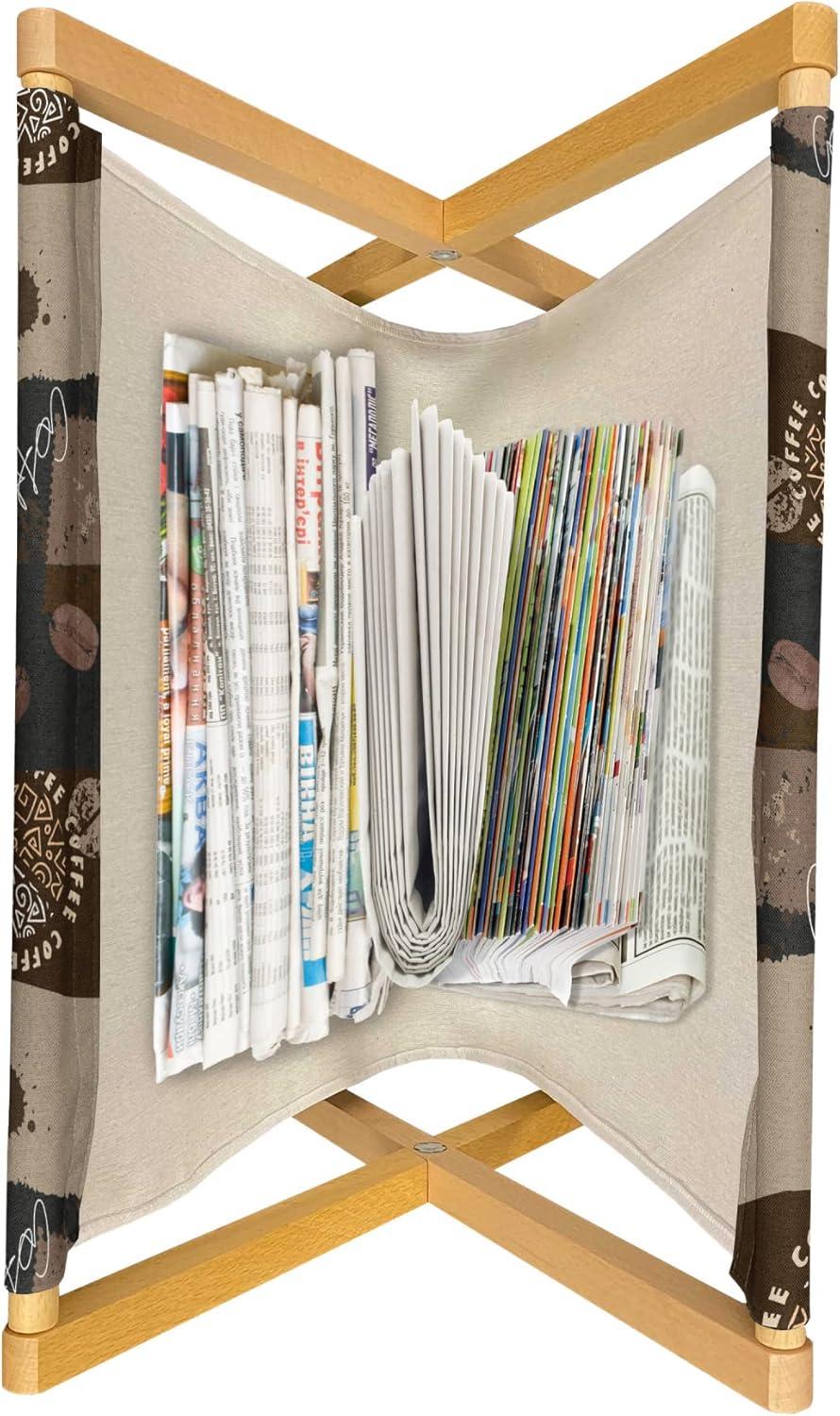 imageAmbesonne Orange Magazine and Book Holder Romantic Valentines Day Bridal Theme Hearts with Swirl Branches Image Floor Rack Decor for Interior of Home amp Office 22 x 19 Dark Brown VermilionBrown