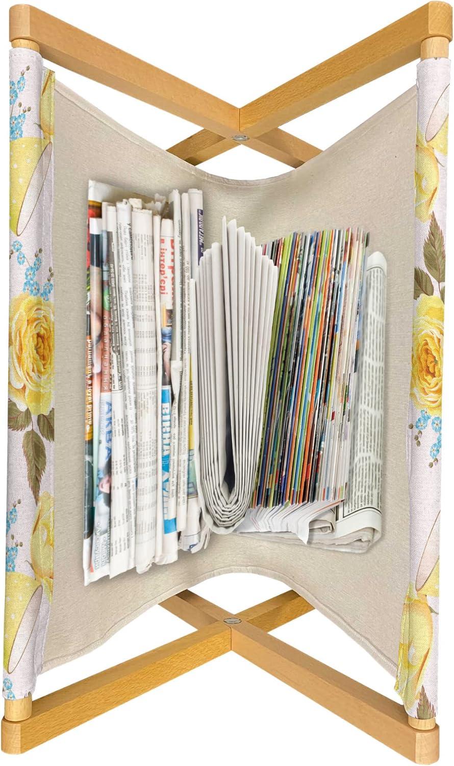 imageAmbesonne Orange Magazine and Book Holder Romantic Valentines Day Bridal Theme Hearts with Swirl Branches Image Floor Rack Decor for Interior of Home amp Office 22 x 19 Dark Brown VermilionTurquoise Yellow