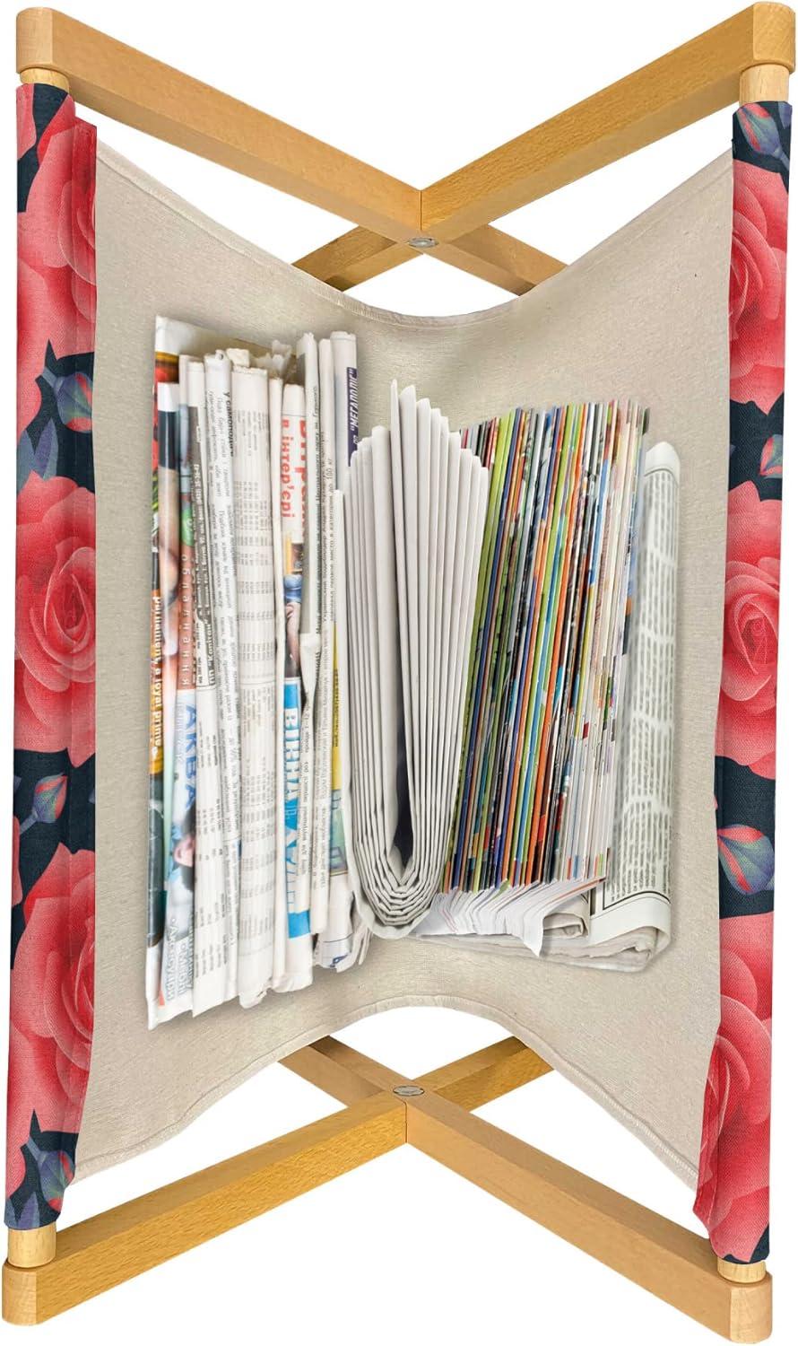 imageAmbesonne Romantic Magazine and Book Holder Flowers Hearts Valentines Celebration Birthday Lovers Twiggy Branches Floor Rack Decor for Interior of Home amp Office 22 x 19 Coral Pale Peach PinkDark Coral Dark Blue