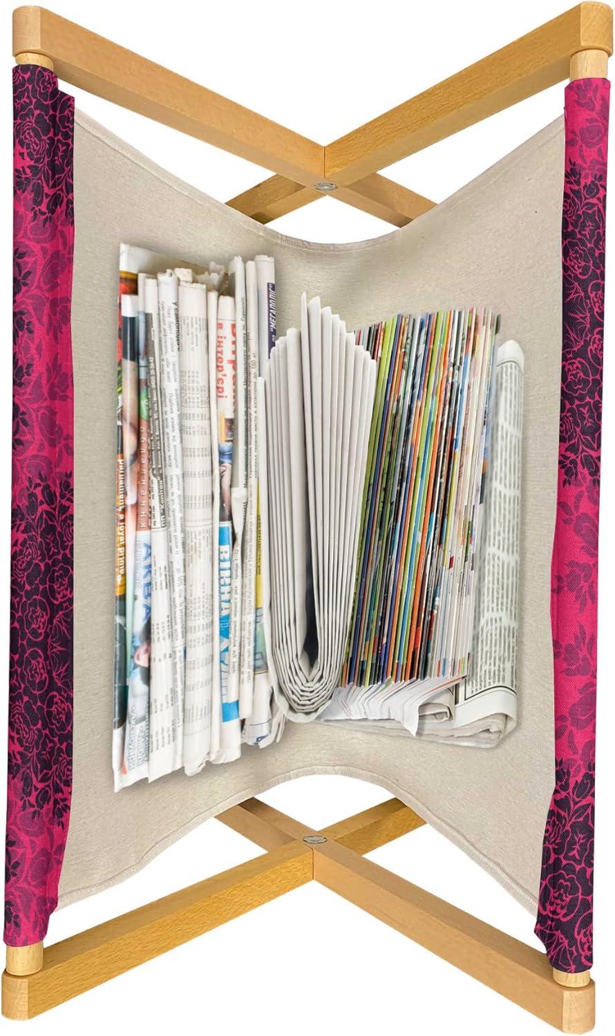 imageAmbesonne Romantic Magazine and Book Holder Flowers Hearts Valentines Celebration Birthday Lovers Twiggy Branches Floor Rack Decor for Interior of Home amp Office 22 x 19 Coral Pale Peach PinkHot Pink Dark Purple