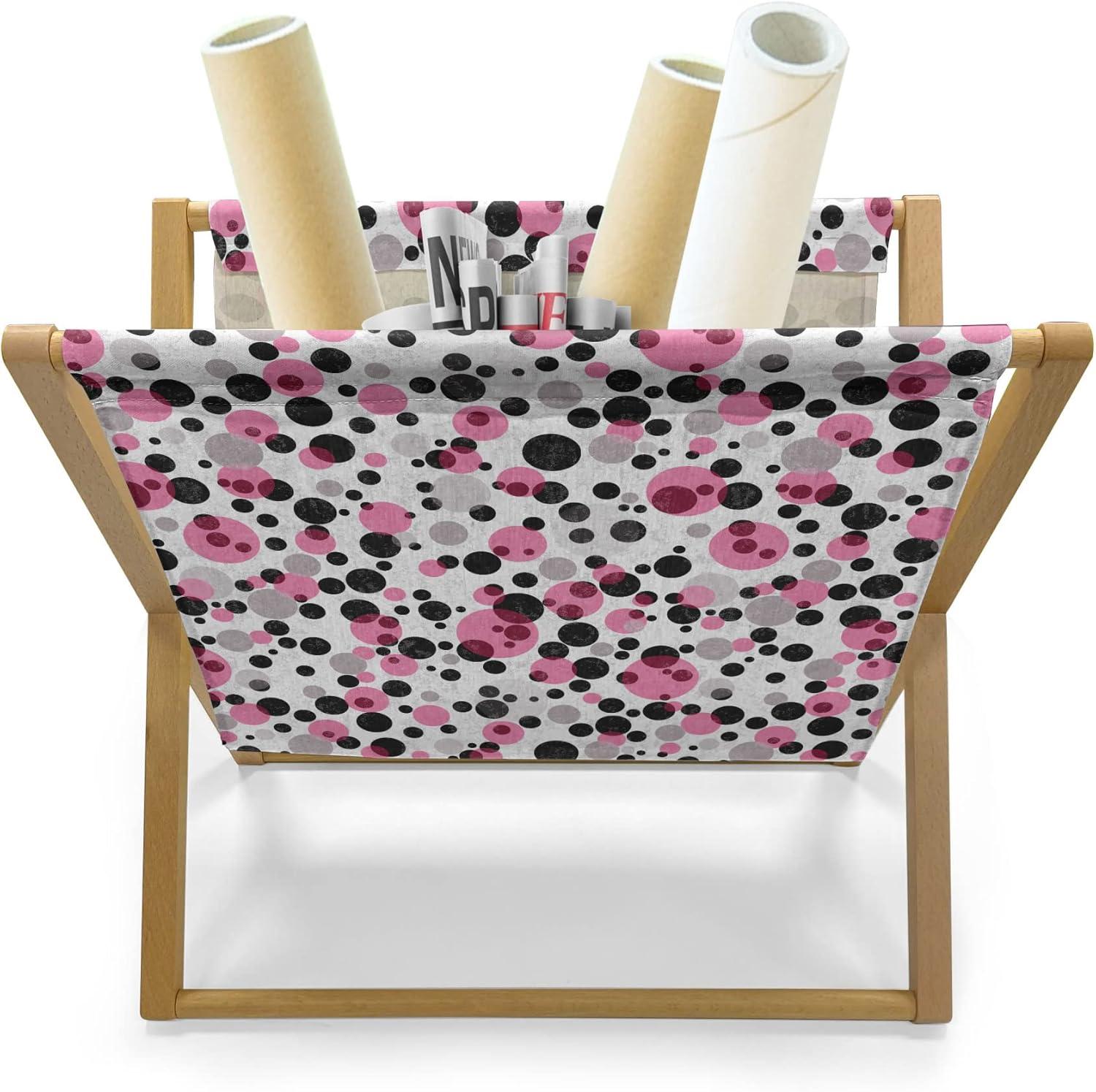 imageAmbesonne Romantic Magazine and Book Holder Flowers Hearts Valentines Celebration Birthday Lovers Twiggy Branches Floor Rack Decor for Interior of Home amp Office 22 x 19 Coral Pale Peach PinkGrey Pink Black
