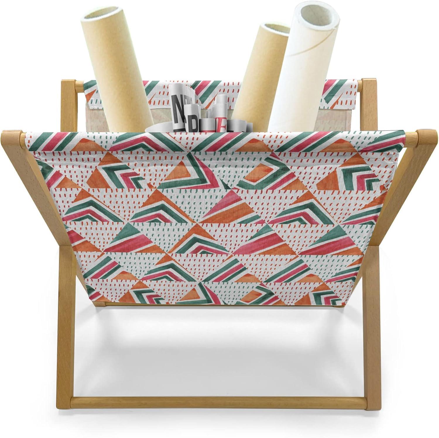 imageAmbesonne Romantic Magazine and Book Holder Flowers Hearts Valentines Celebration Birthday Lovers Twiggy Branches Floor Rack Decor for Interior of Home amp Office 22 x 19 Coral Pale Peach PinkOrange Jade Green Pink