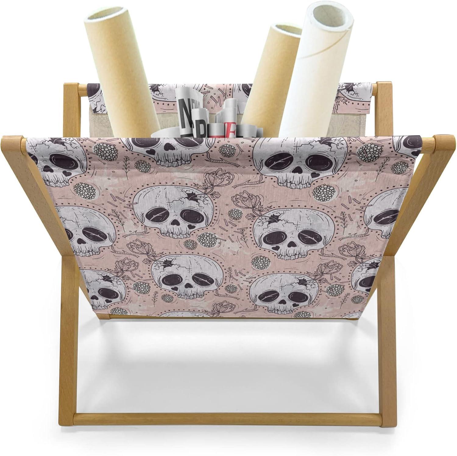imageAmbesonne Romantic Magazine and Book Holder Flowers Hearts Valentines Celebration Birthday Lovers Twiggy Branches Floor Rack Decor for Interior of Home amp Office 22 x 19 Coral Pale Peach PinkWhite Blush Black