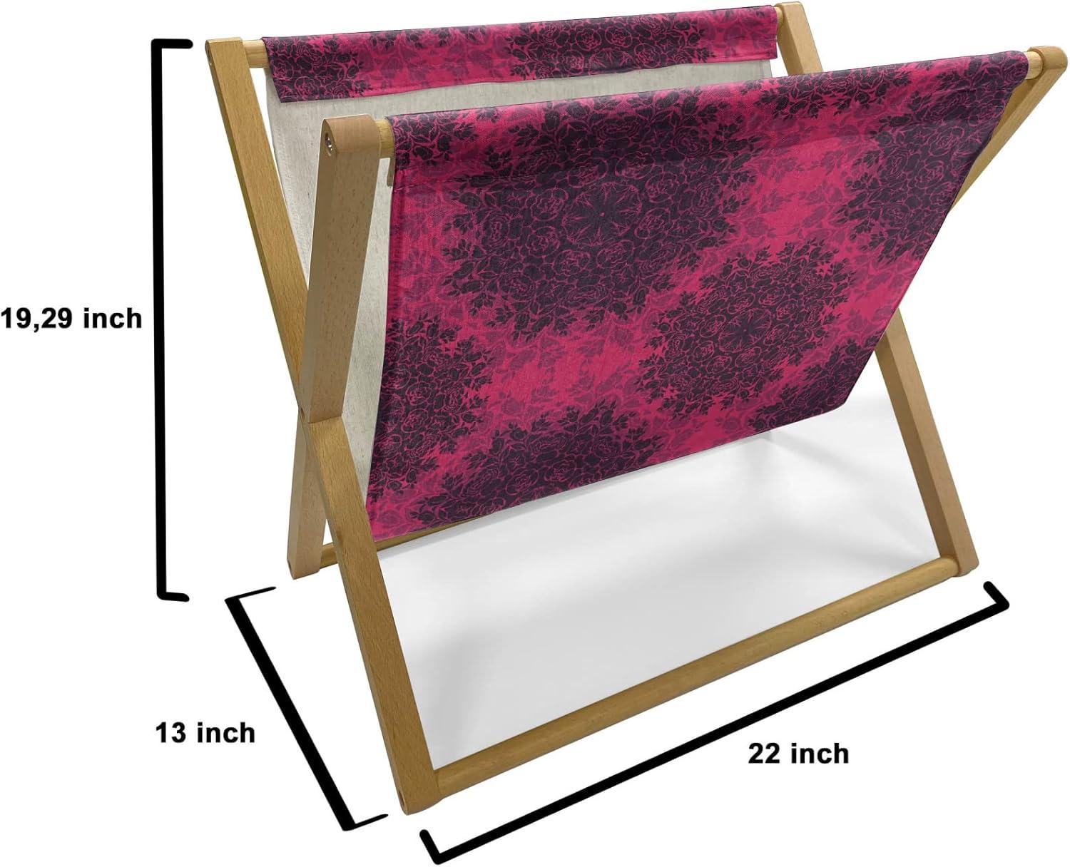 imageAmbesonne Romantic Magazine and Book Holder Flowers Hearts Valentines Celebration Birthday Lovers Twiggy Branches Floor Rack Decor for Interior of Home amp Office 22 x 19 Coral Pale Peach PinkHot Pink Dark Purple