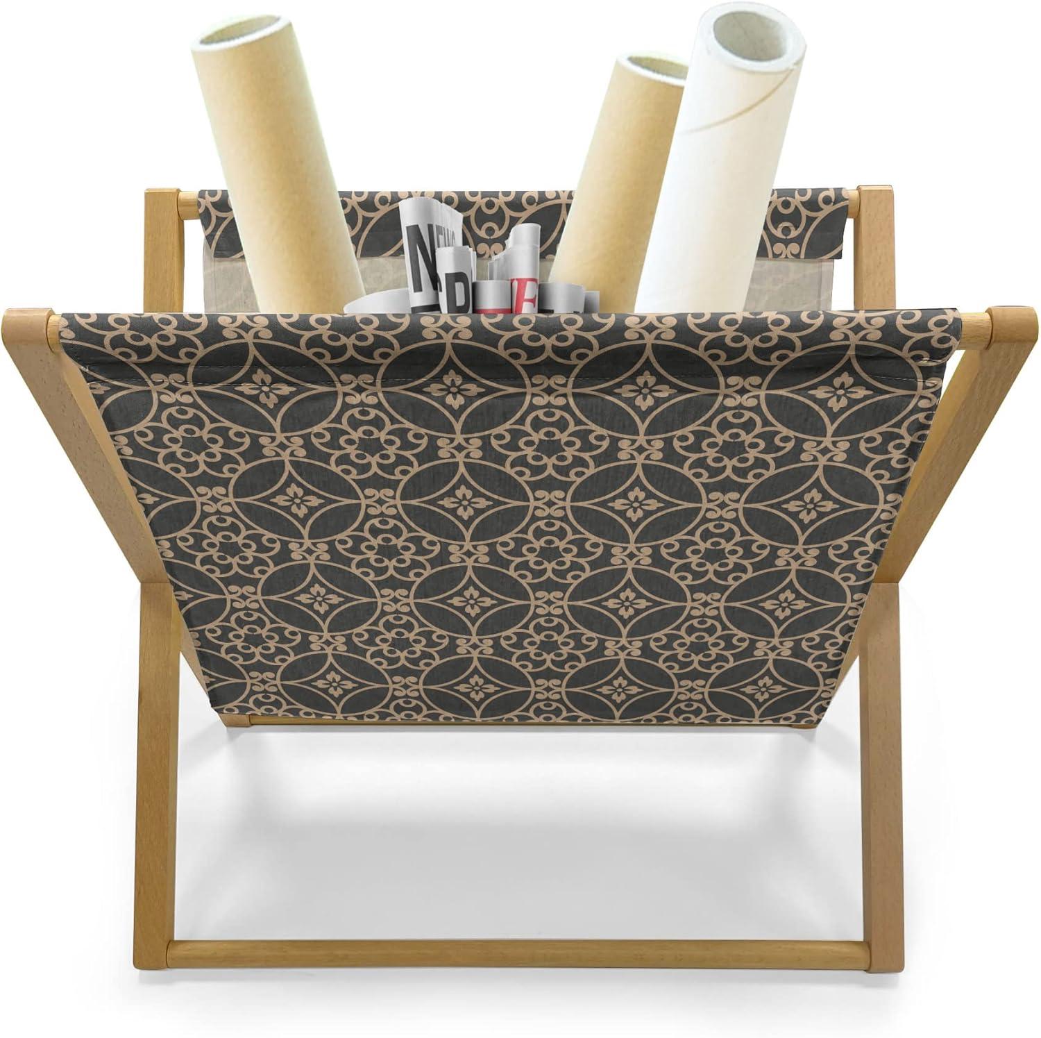 imageAmbesonne Valentines Day Magazine and Book Holder Celebration Theme Hand Drawn Heart Birthday Romantic Graffiti Style Floor Rack Decor for Interior of Home amp Office 22 x 19 Pale Coffee WhiteTan and Dark Sepia