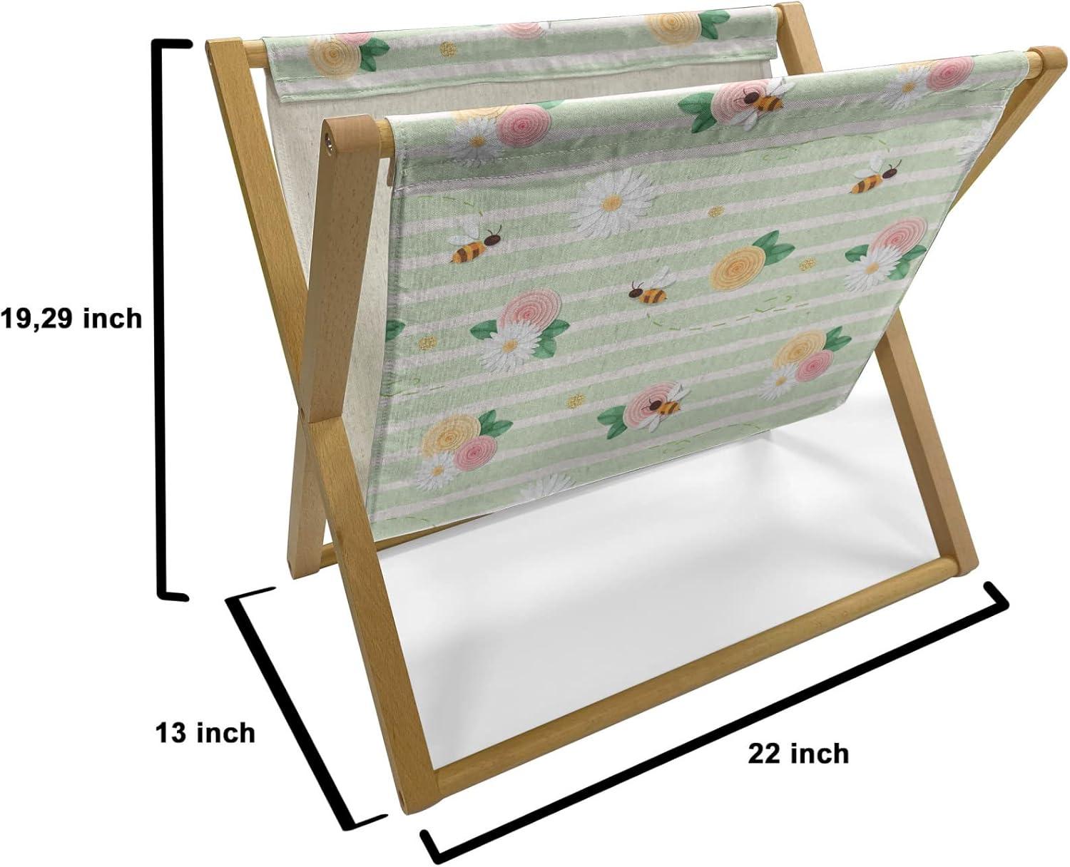imageAmbesonne Valentines Day Magazine and Book Holder Celebration Theme Hand Drawn Heart Birthday Romantic Graffiti Style Floor Rack Decor for Interior of Home amp Office 22 x 19 Pale Coffee WhitePastel Green Multicolor