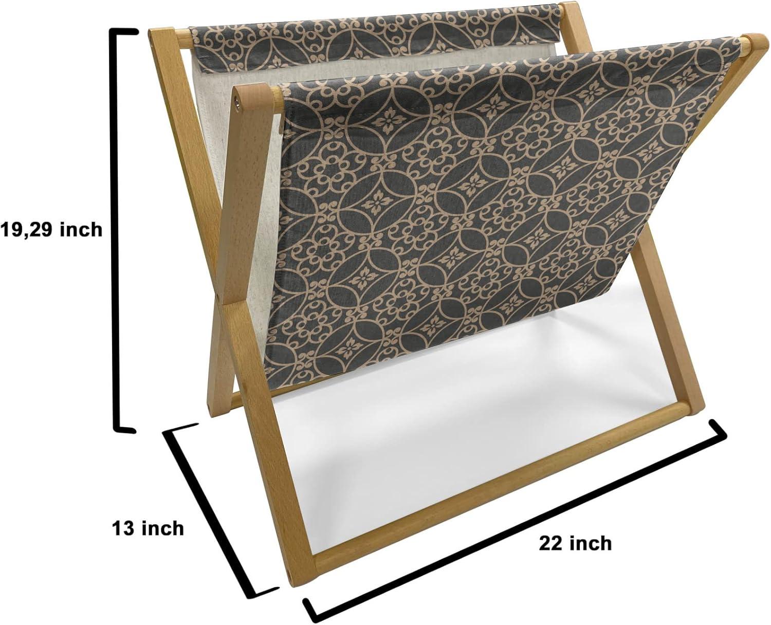 imageAmbesonne Valentines Day Magazine and Book Holder Celebration Theme Hand Drawn Heart Birthday Romantic Graffiti Style Floor Rack Decor for Interior of Home amp Office 22 x 19 Pale Coffee WhiteTan and Dark Sepia