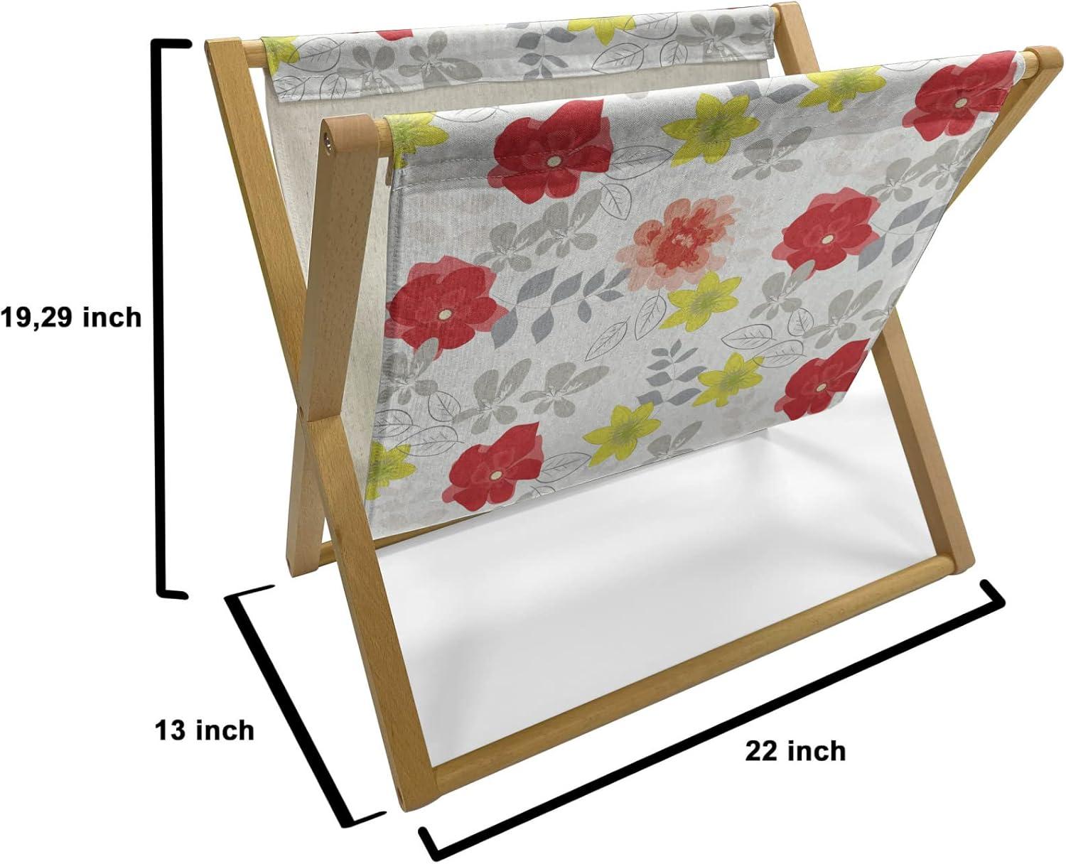 imageAmbesonne Valentines Day Magazine and Book Holder Love Birds and Hearts Kissing Romantic Animals Motif Repetition Floor Rack Decor for Interior of Home amp Office 22 x 19 Apricot Red and GreyRed Yellow Green and Grey