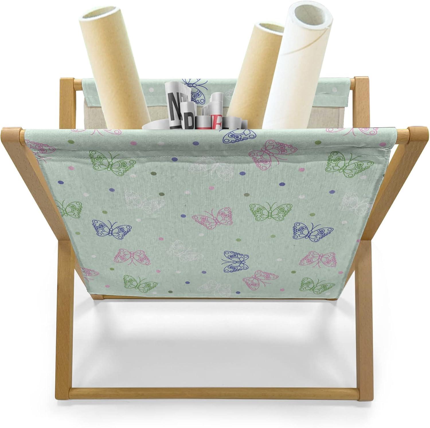 imageAmbesonne Valentines Day Magazine and Book Holder Love Birds and Hearts Kissing Romantic Animals Motif Repetition Floor Rack Decor for Interior of Home amp Office 22 x 19 Apricot Red and GreyPale Purple and Mint Green