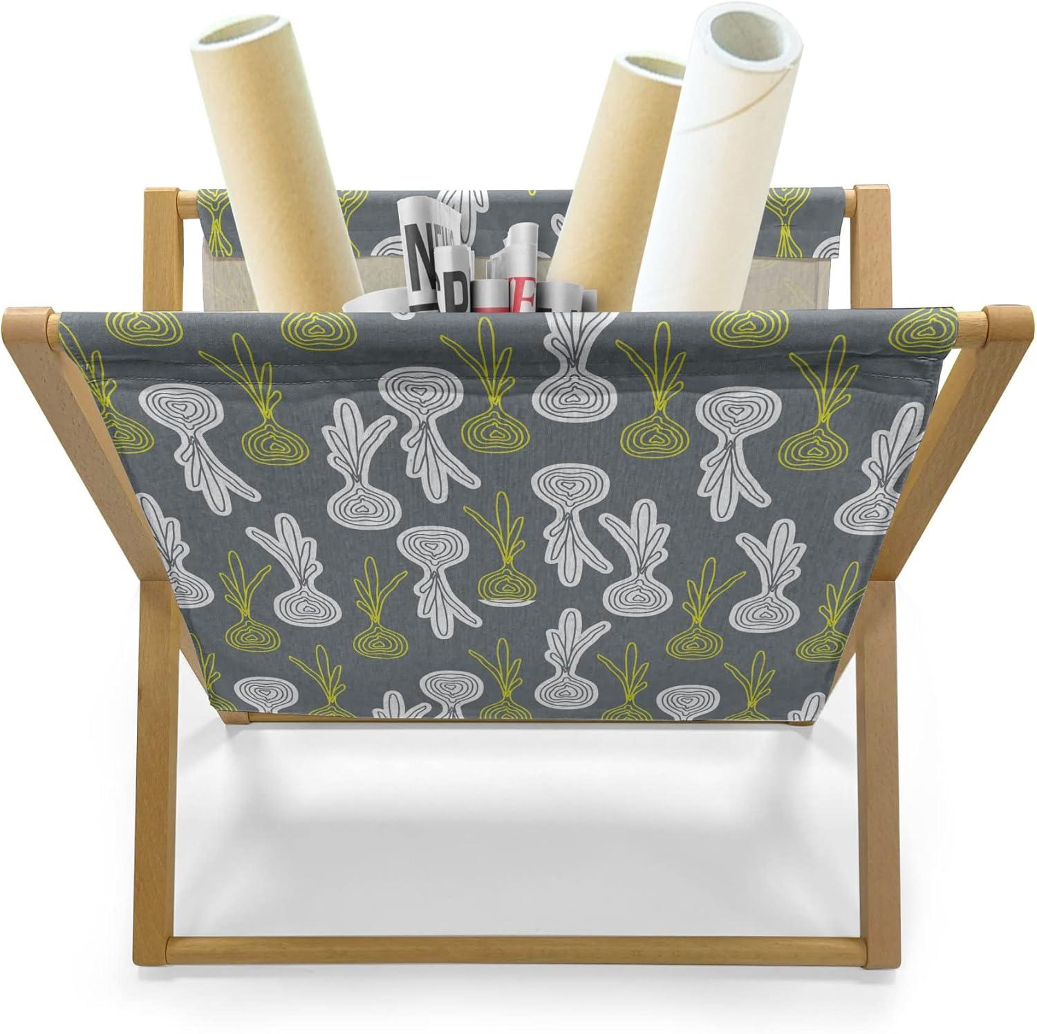 imageAmbesonne Valentines Day Magazine and Book Holder Love Birds and Hearts Kissing Romantic Animals Motif Repetition Floor Rack Decor for Interior of Home amp Office 22 x 19 Apricot Red and GreyYellow Green Grey White