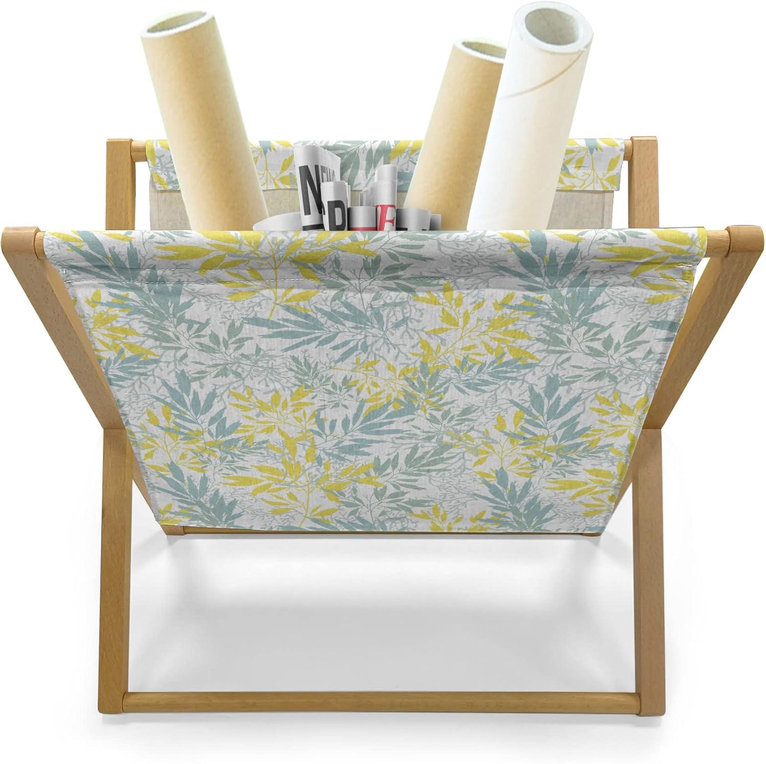 imageAmbesonne Valentines Day Magazine and Book Holder Love Birds and Hearts Kissing Romantic Animals Motif Repetition Floor Rack Decor for Interior of Home amp Office 22 x 19 Apricot Red and GreyPale Seafoam Yellow Green