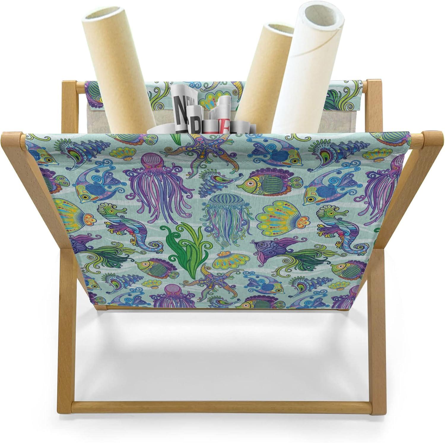 imageAmbesonne Valentines Day Magazine and Book Holder Love Birds and Hearts Kissing Romantic Animals Motif Repetition Floor Rack Decor for Interior of Home amp Office 22 x 19 Apricot Red and GreyPurple Turquoise and Green