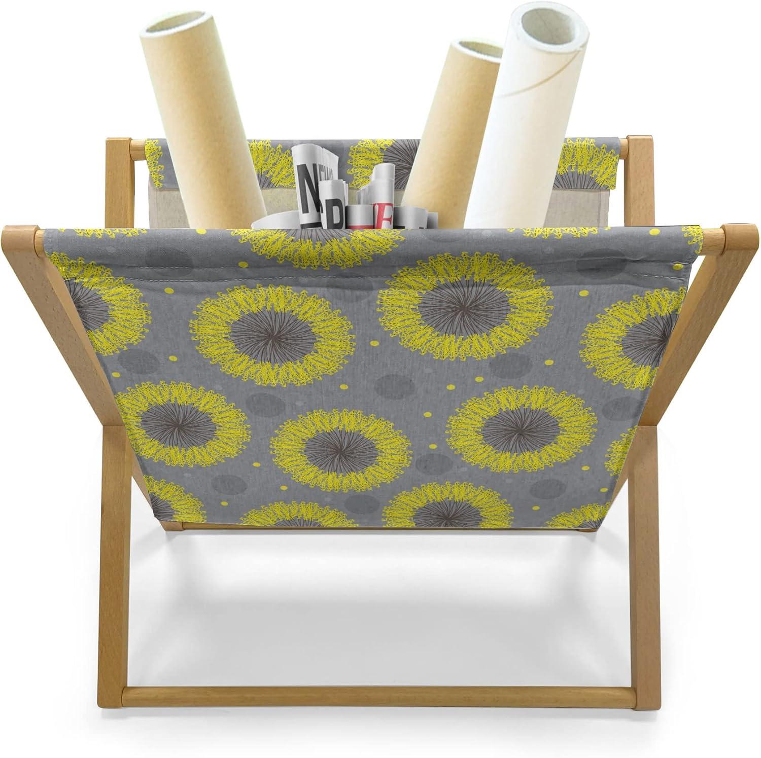 imageAmbesonne Valentines Day Magazine and Book Holder Love Birds and Hearts Kissing Romantic Animals Motif Repetition Floor Rack Decor for Interior of Home amp Office 22 x 19 Apricot Red and GreyGrey and Yellow