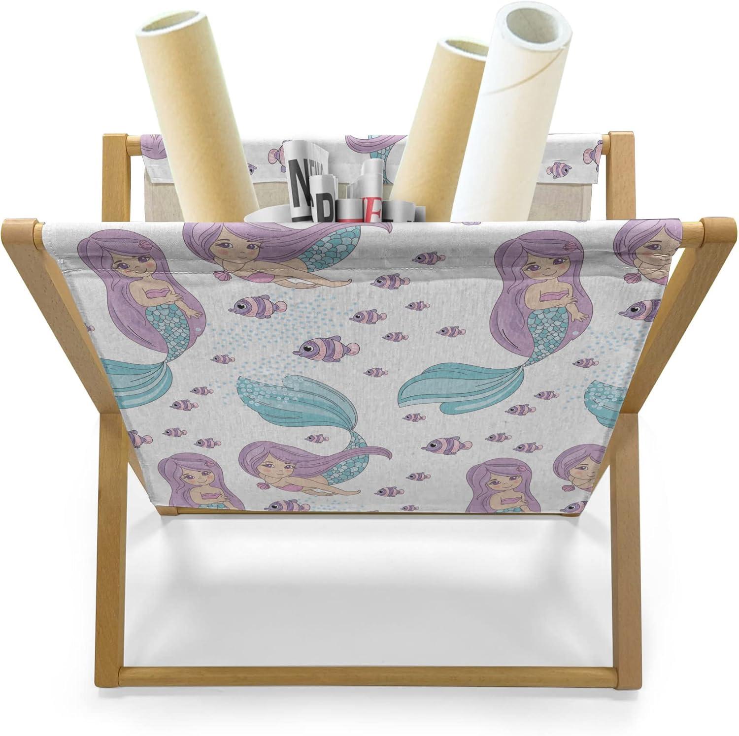 imageAmbesonne Valentines Day Magazine and Book Holder Love Birds and Hearts Kissing Romantic Animals Motif Repetition Floor Rack Decor for Interior of Home amp Office 22 x 19 Apricot Red and GreyLilac Pale Blue and White