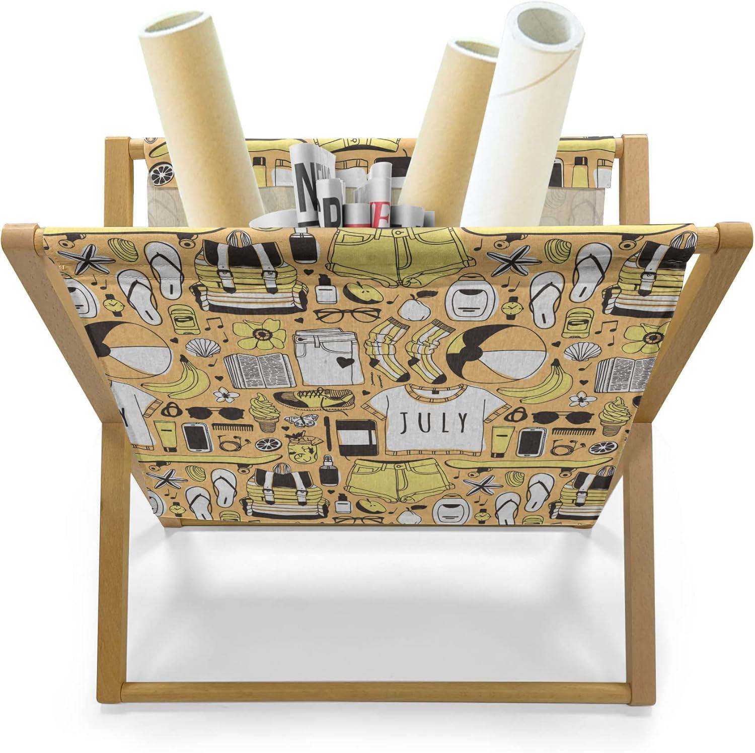 imageAmbesonne Valentines Day Magazine and Book Holder Love Birds and Hearts Kissing Romantic Animals Motif Repetition Floor Rack Decor for Interior of Home amp Office 22 x 19 Apricot Red and GreyPeach and Pale Yellow