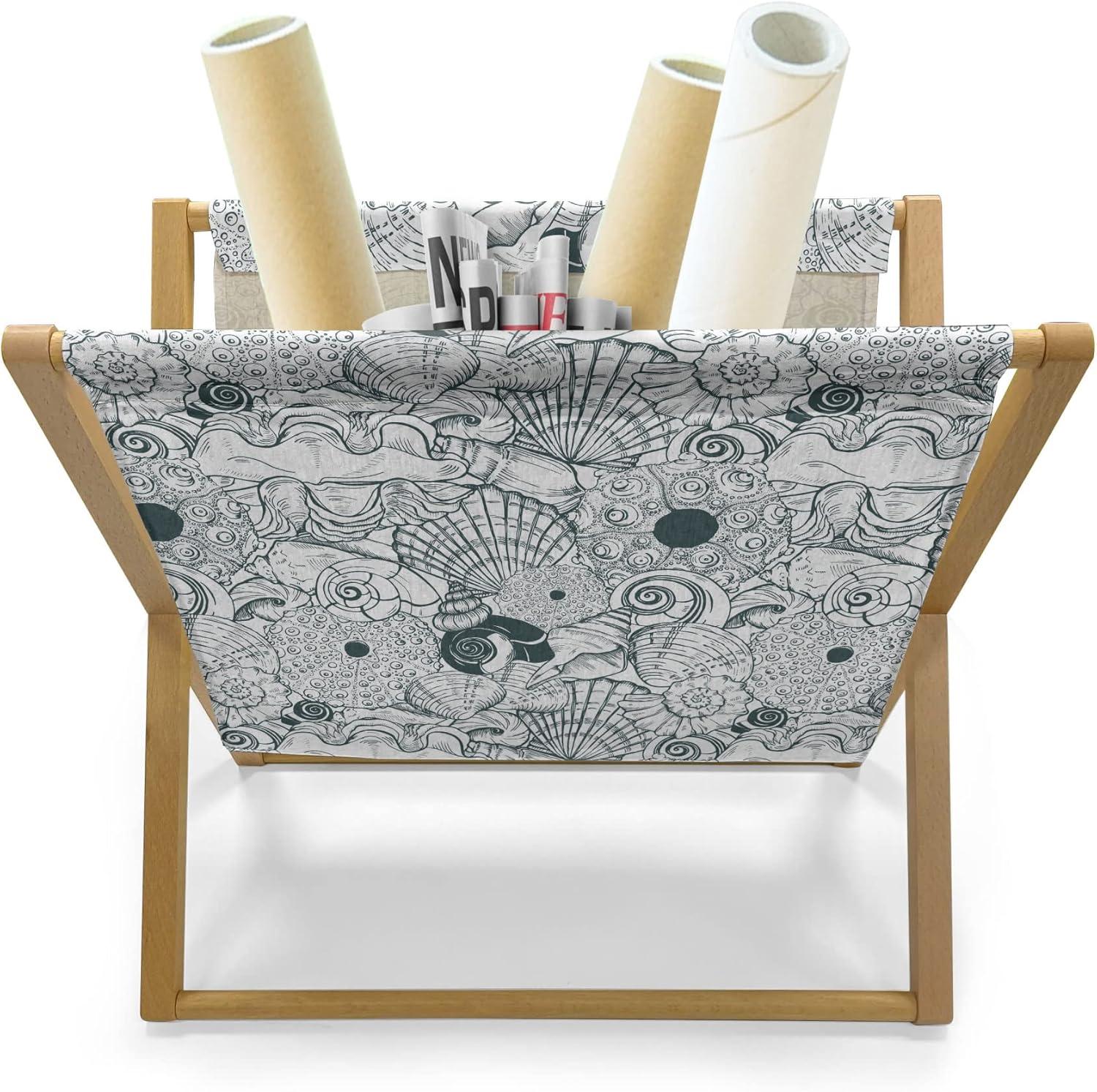 imageAmbesonne Valentines Day Magazine and Book Holder Love Birds and Hearts Kissing Romantic Animals Motif Repetition Floor Rack Decor for Interior of Home amp Office 22 x 19 Apricot Red and GreyHunter Green and White