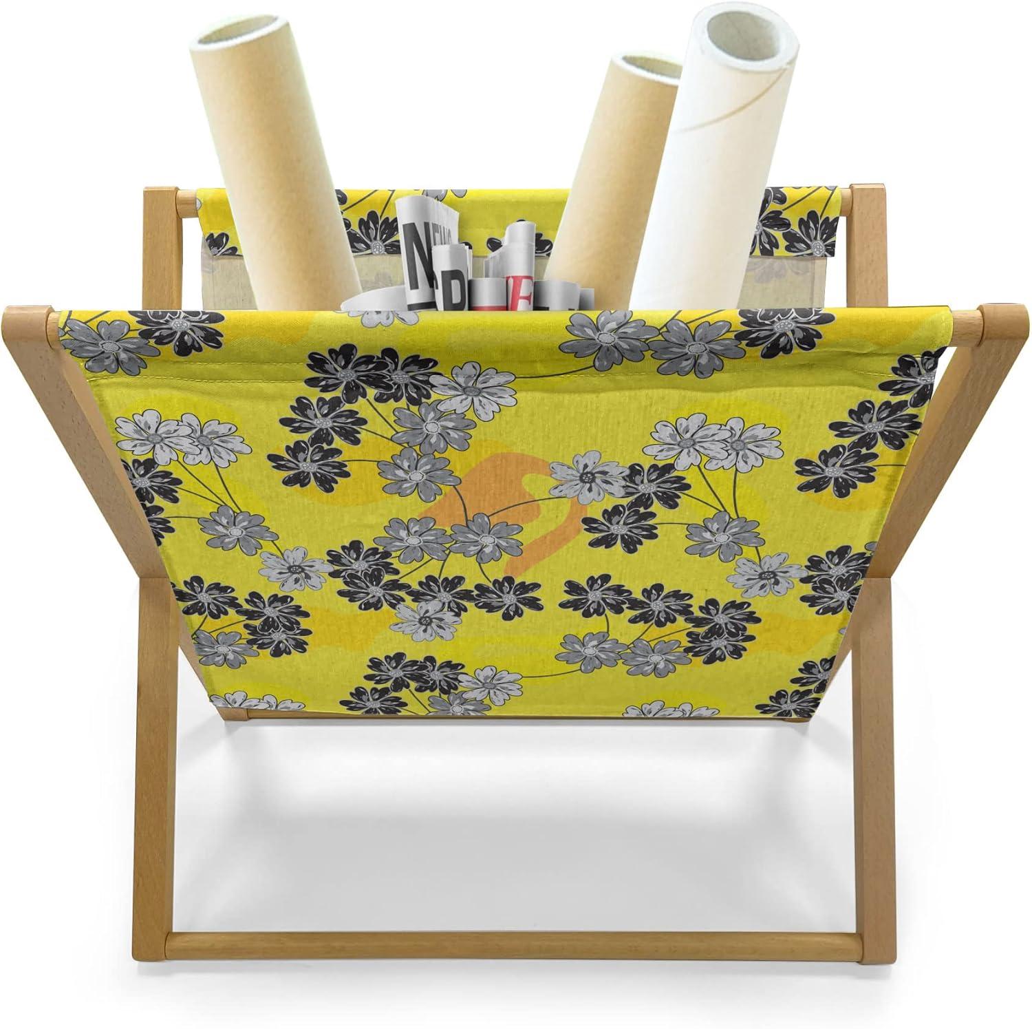 imageAmbesonne Valentines Day Magazine and Book Holder Love Birds and Hearts Kissing Romantic Animals Motif Repetition Floor Rack Decor for Interior of Home amp Office 22 x 19 Apricot Red and GreyYellow Grey and Orange