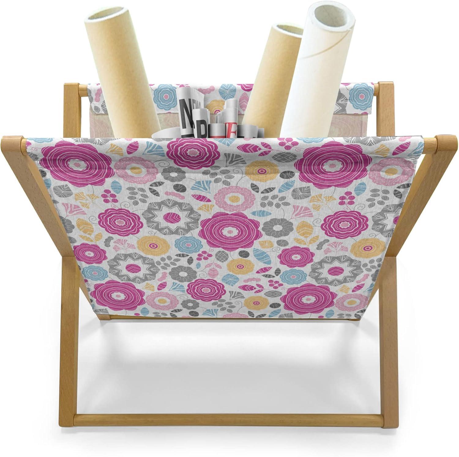 imageAmbesonne Valentines Day Magazine and Book Holder Love Birds and Hearts Kissing Romantic Animals Motif Repetition Floor Rack Decor for Interior of Home amp Office 22 x 19 Apricot Red and GreyPurple Grey Pale Orange