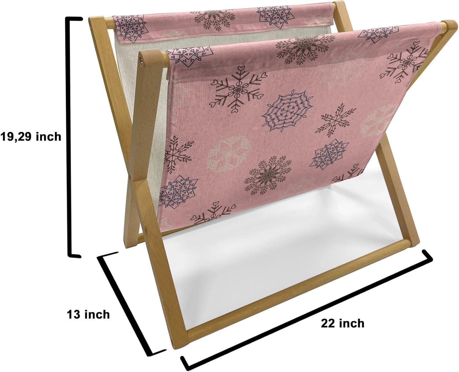 imageAmbesonne Valentines Day Magazine and Book Holder Love Theme Pattern of Repetitive Hearts Shape in Horizontal Design Floor Rack Decor for Interior of Home amp Office 22 x 19 Rose Peach and WhitePale Pink and Dark Cocoa