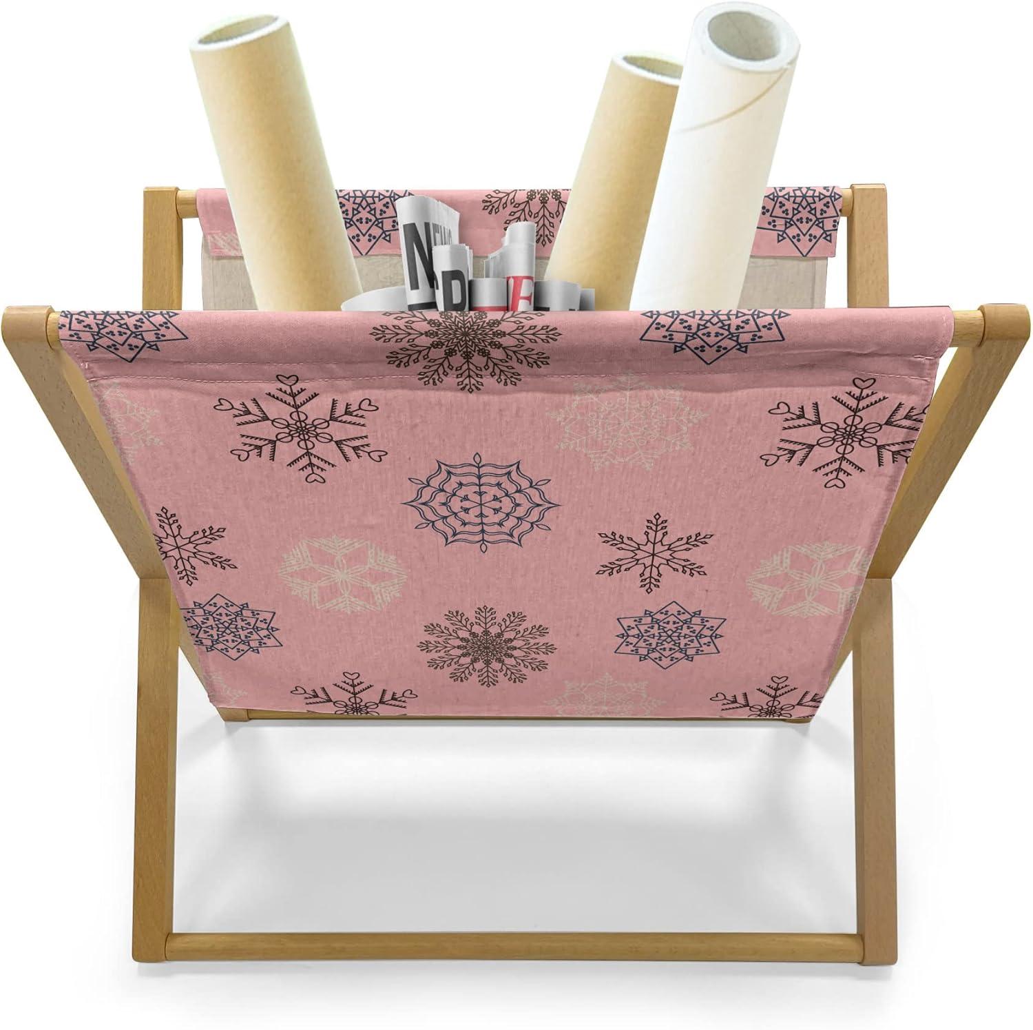 imageAmbesonne Valentines Day Magazine and Book Holder Love Theme Pattern of Repetitive Hearts Shape in Horizontal Design Floor Rack Decor for Interior of Home amp Office 22 x 19 Rose Peach and WhitePale Pink and Dark Cocoa