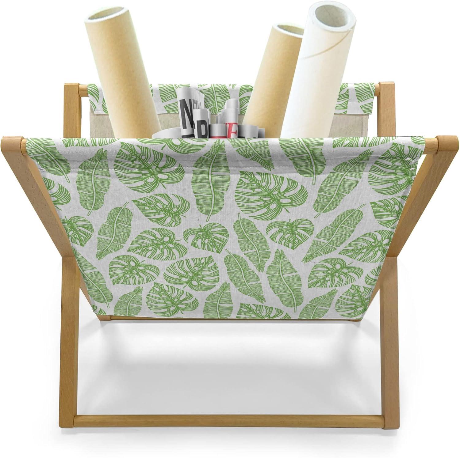 imageAmbesonne Valentines Day Magazine and Book Holder Modern and Arcadia Love Themed Pattern with Hearts Floor Rack Decor for Interior of Home amp Office 22 x 19 Dark Blue Grey and WhiteLime Green White