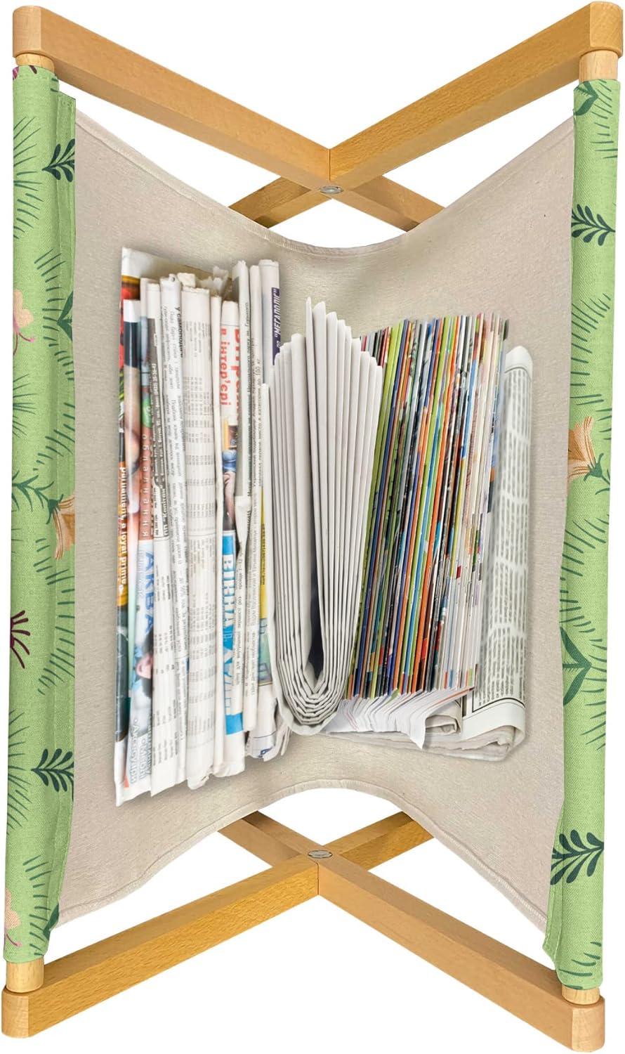 imageAmbesonne Valentines Day Magazine and Book Holder Modern and Arcadia Love Themed Pattern with Hearts Floor Rack Decor for Interior of Home amp Office 22 x 19 Dark Blue Grey and WhiteGreen Multicolor