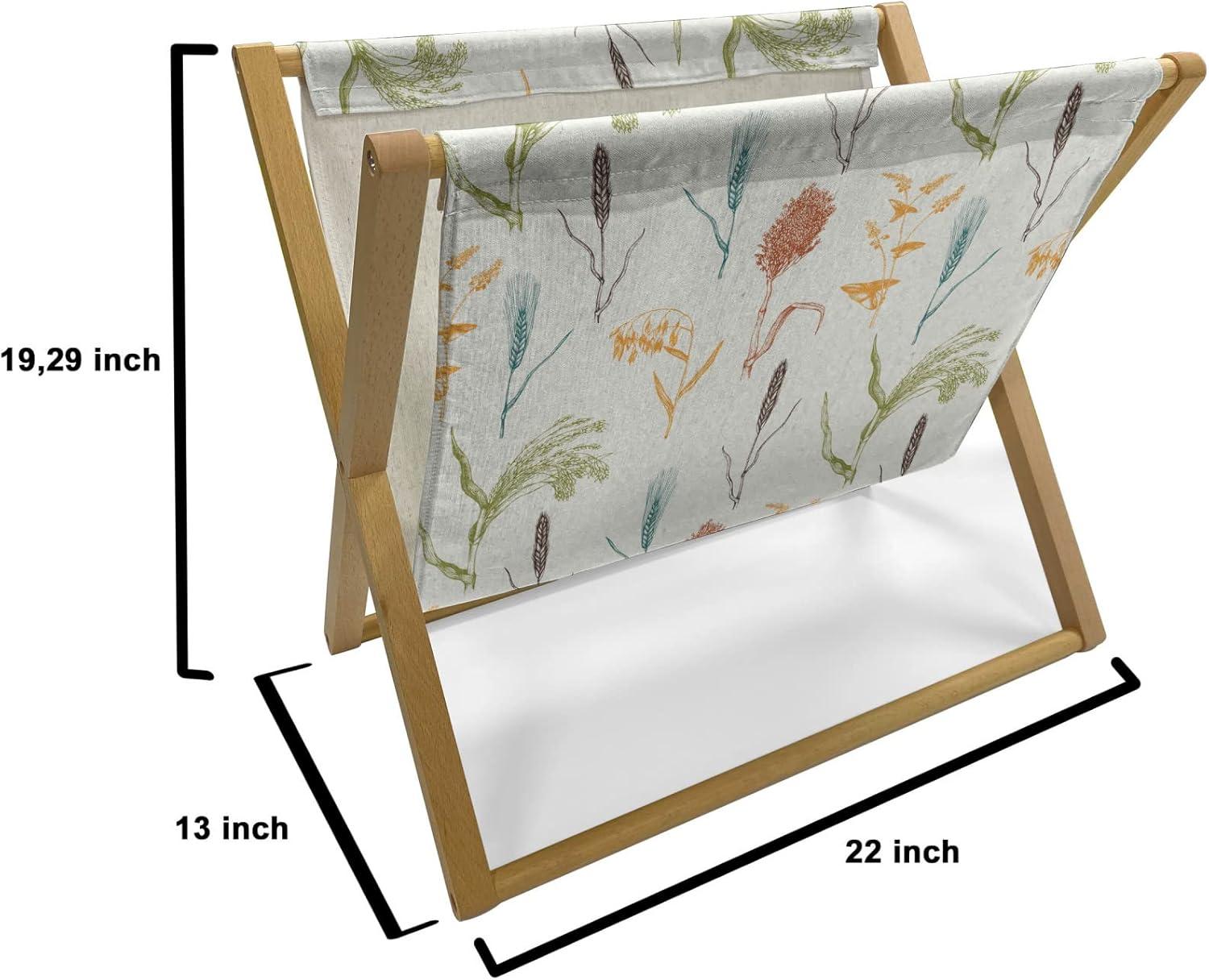 imageAmbesonne Valentines Day Magazine and Book Holder Modern and Arcadia Love Themed Pattern with Hearts Floor Rack Decor for Interior of Home amp Office 22 x 19 Dark Blue Grey and WhiteOff White Multicolor