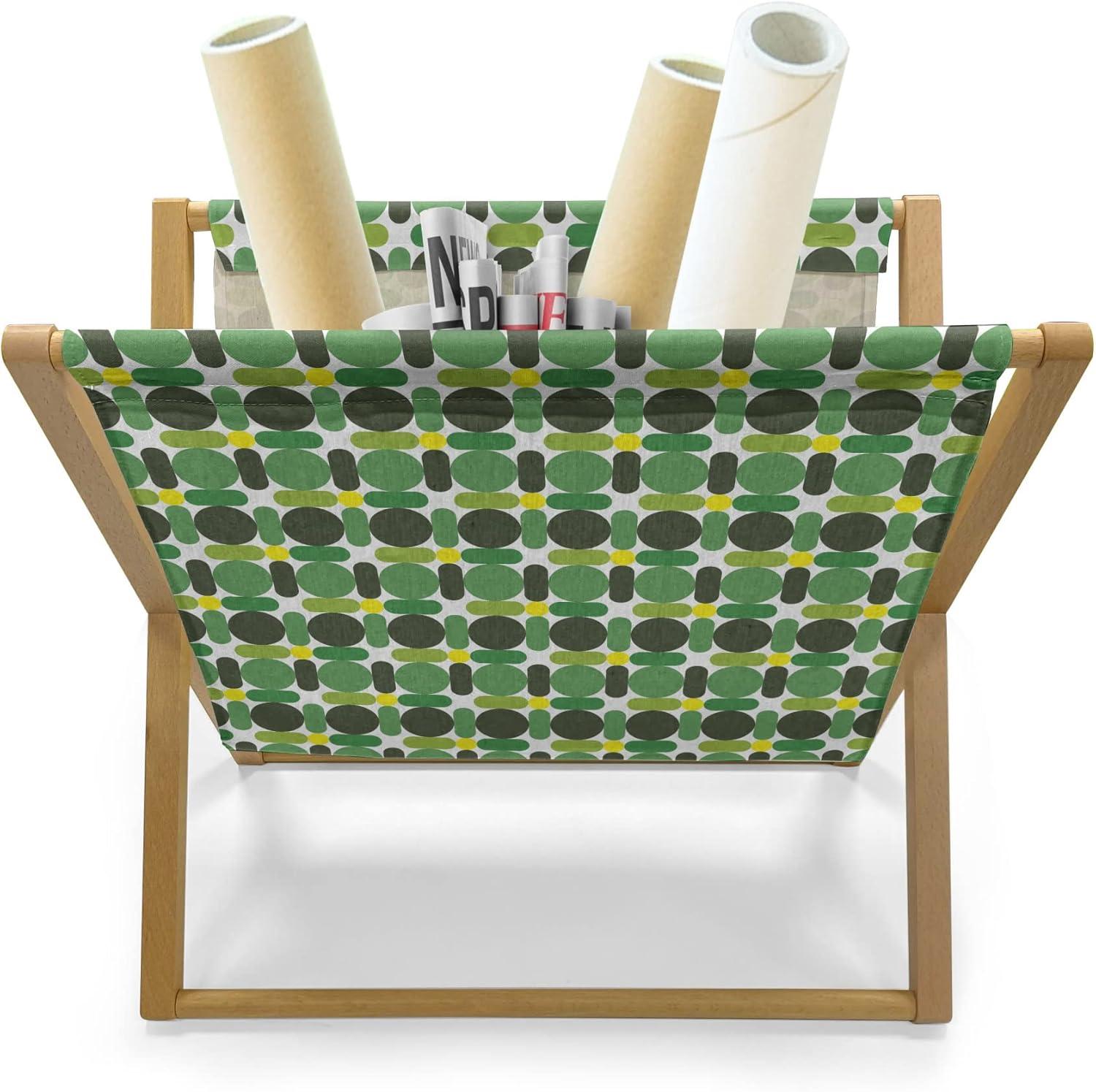 imageAmbesonne Valentines Day Magazine and Book Holder Modern and Arcadia Love Themed Pattern with Hearts Floor Rack Decor for Interior of Home amp Office 22 x 19 Dark Blue Grey and WhiteFern Green Lime Green