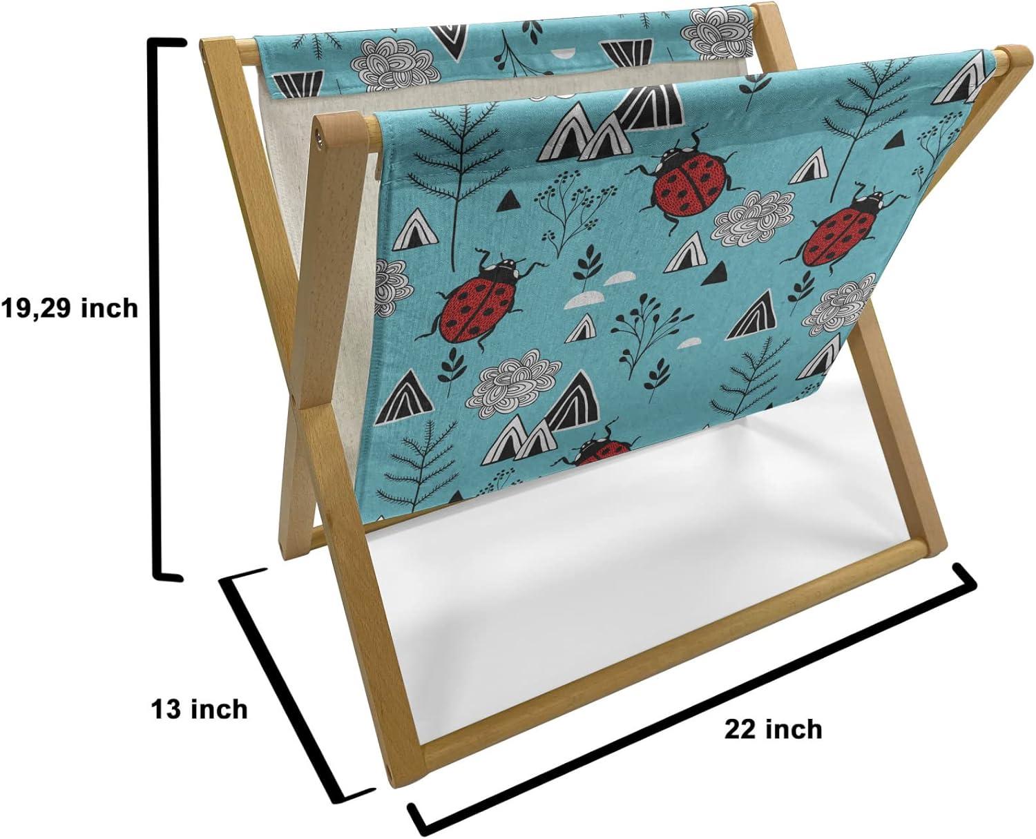 imageAmbesonne Valentines Day Magazine and Book Holder Modern and Arcadia Love Themed Pattern with Hearts Floor Rack Decor for Interior of Home amp Office 22 x 19 Dark Blue Grey and WhiteSky Blue Charcoal Grey