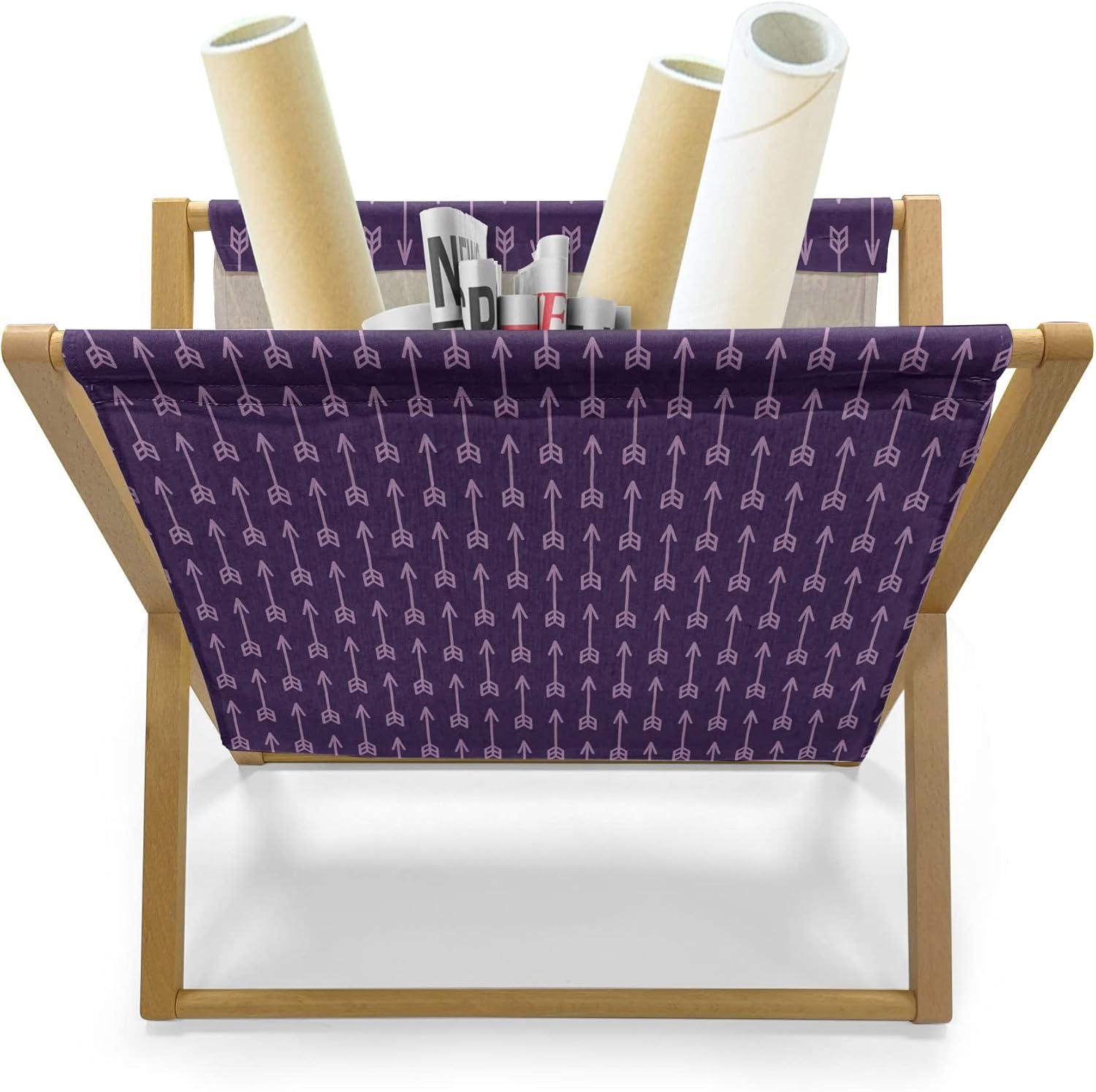 imageAmbesonne Valentines Day Magazine and Book Holder Streaks with Heart Motifs on The Edge Romantic Love Pattern Floor Rack Decor for Interior of Home amp Office 22 x 19 Dark Coral and Dark GreyDark Purple Pale Lilac