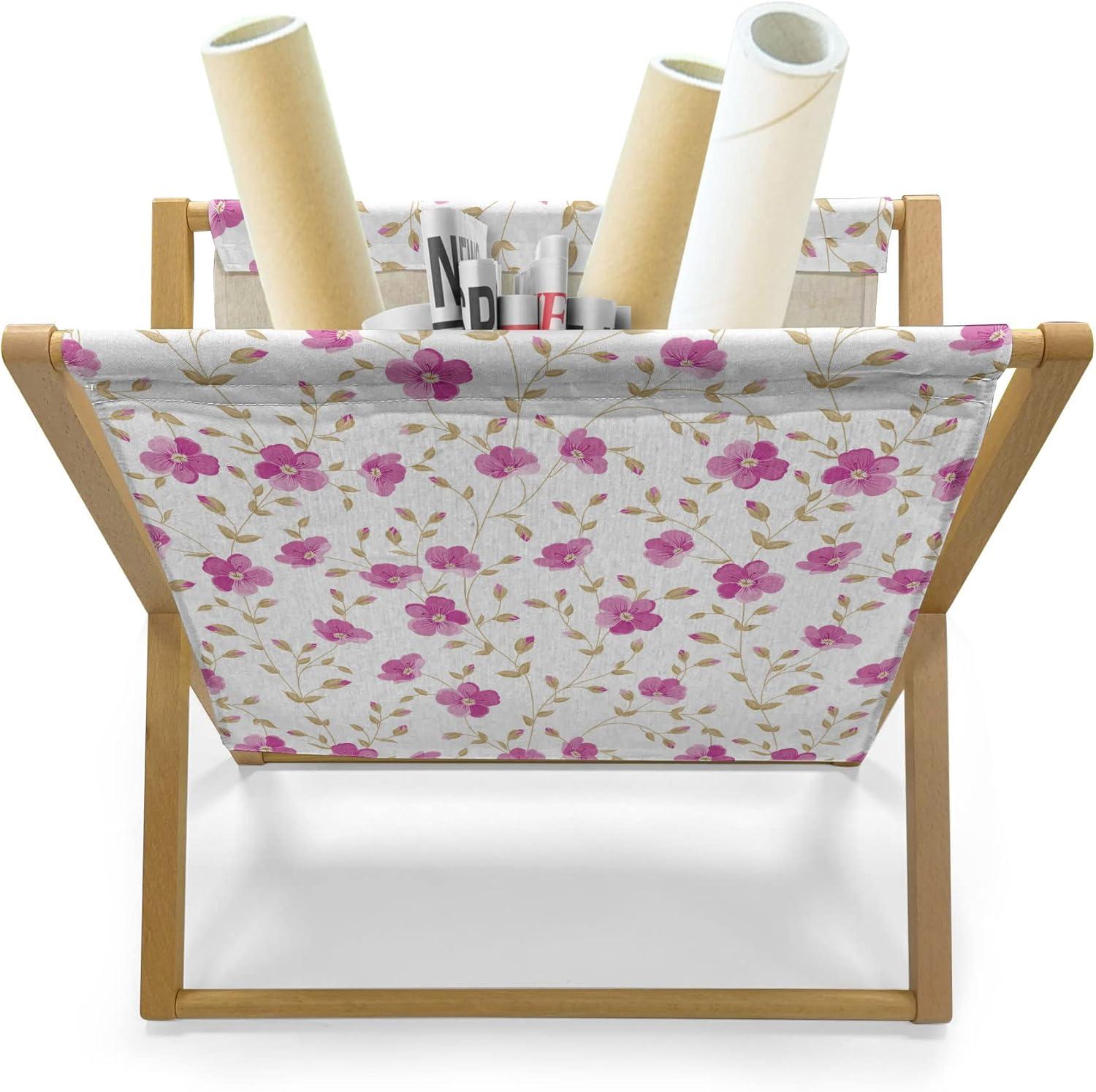 imageAmbesonne Valentines Day Magazine and Book Holder Streaks with Heart Motifs on The Edge Romantic Love Pattern Floor Rack Decor for Interior of Home amp Office 22 x 19 Dark Coral and Dark GreyPink Reseda Green