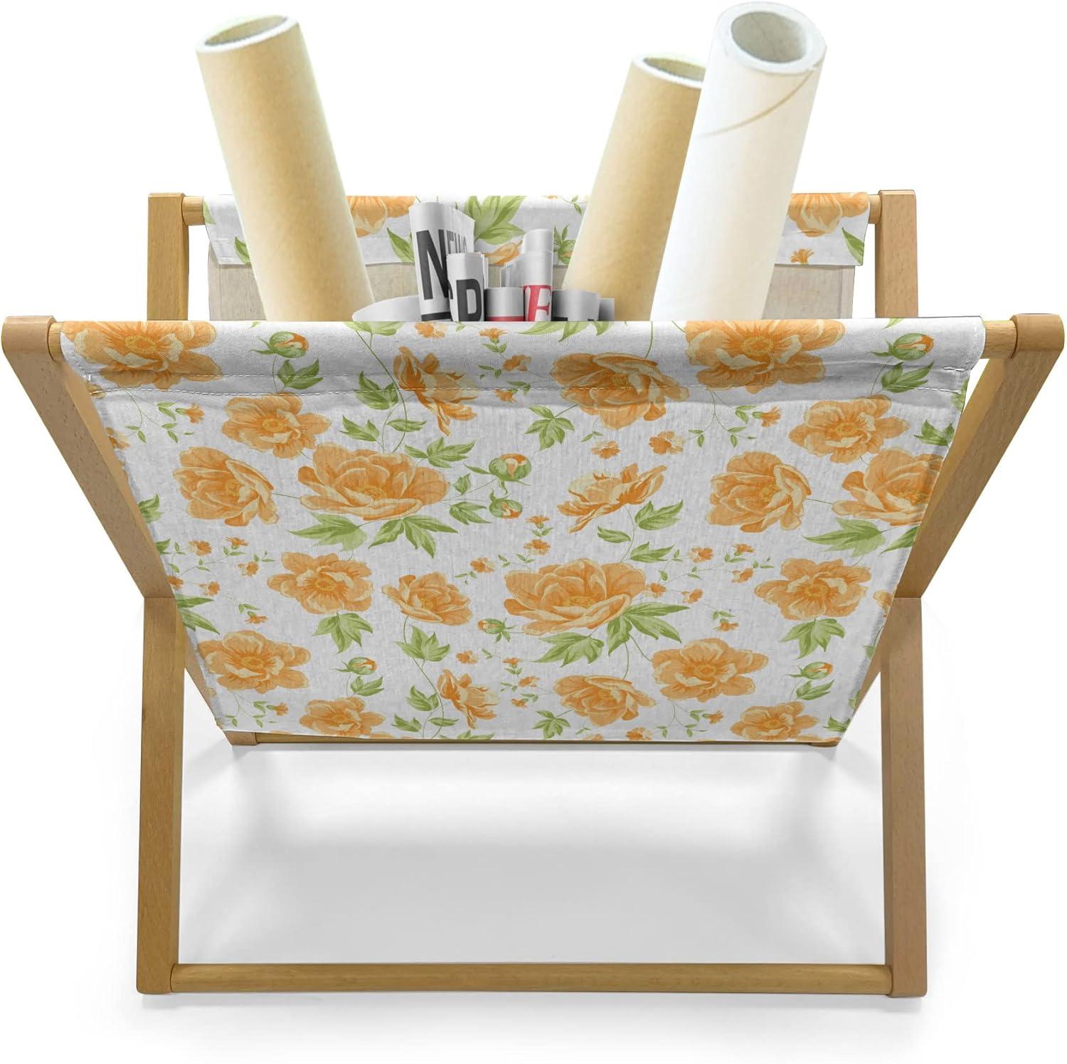 imageAmbesonne Valentines Day Magazine and Book Holder Streaks with Heart Motifs on The Edge Romantic Love Pattern Floor Rack Decor for Interior of Home amp Office 22 x 19 Dark Coral and Dark GreyPale Orange Green White