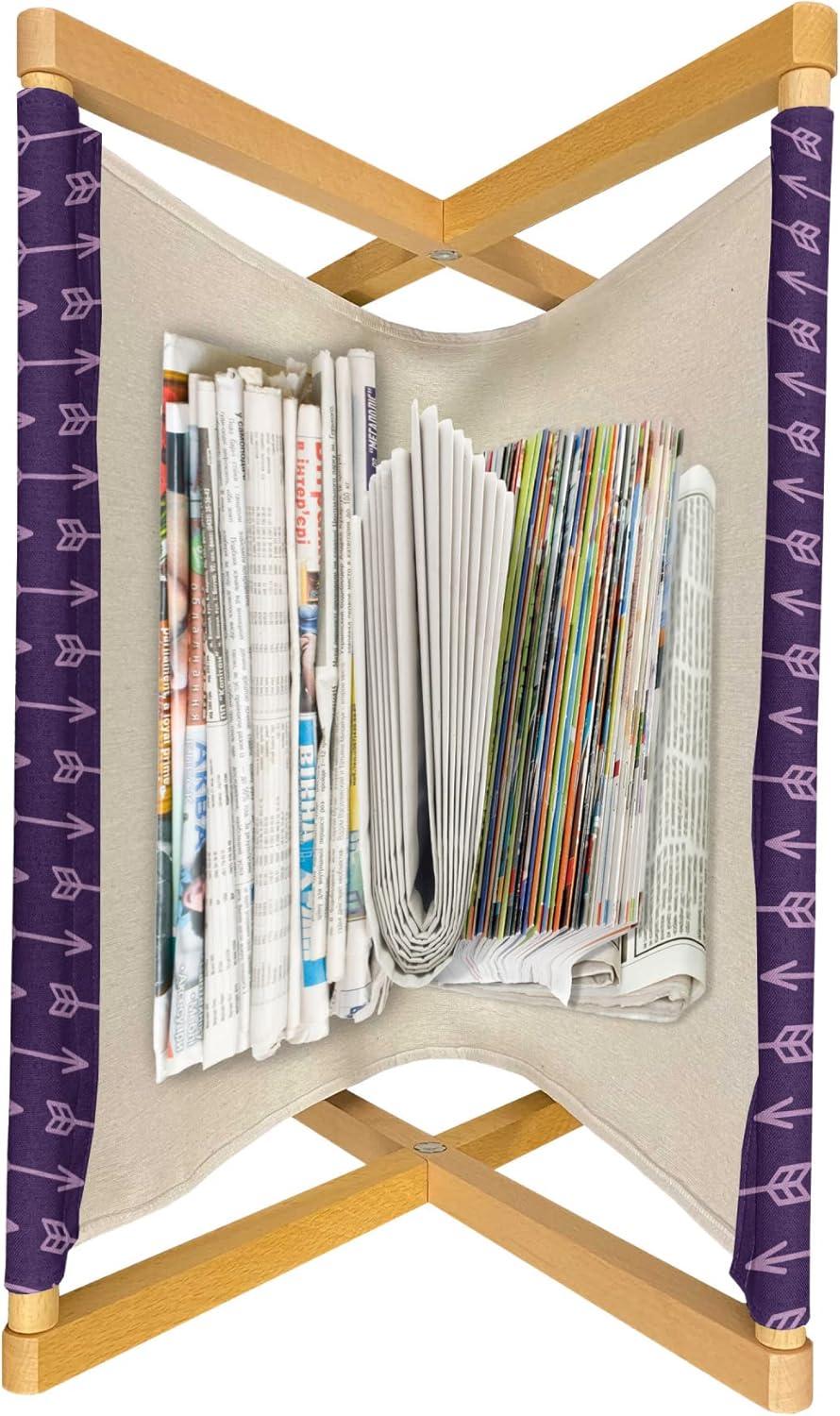 imageAmbesonne Valentines Day Magazine and Book Holder Streaks with Heart Motifs on The Edge Romantic Love Pattern Floor Rack Decor for Interior of Home amp Office 22 x 19 Dark Coral and Dark GreyDark Purple Pale Lilac