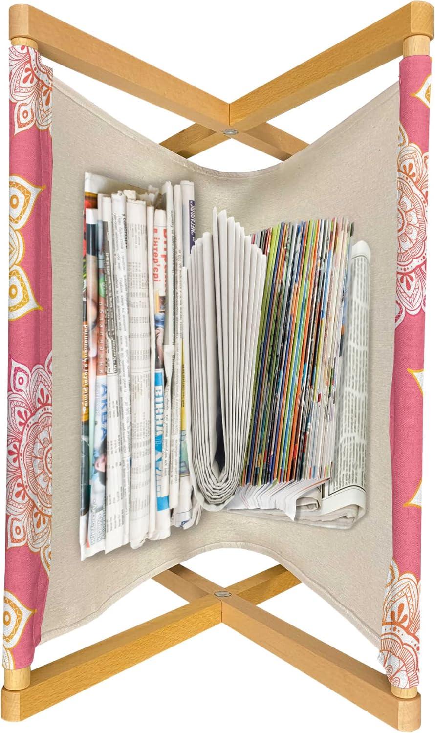 imageAmbesonne Valentines Day Magazine and Book Holder Streaks with Heart Motifs on The Edge Romantic Love Pattern Floor Rack Decor for Interior of Home amp Office 22 x 19 Dark Coral and Dark GreyPastel Pink Marigold