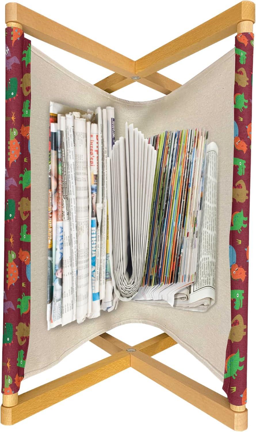 imageAmbesonne Valentines Day Magazine and Book Holder Streaks with Heart Motifs on The Edge Romantic Love Pattern Floor Rack Decor for Interior of Home amp Office 22 x 19 Dark Coral and Dark GreyRuby and Multicolor