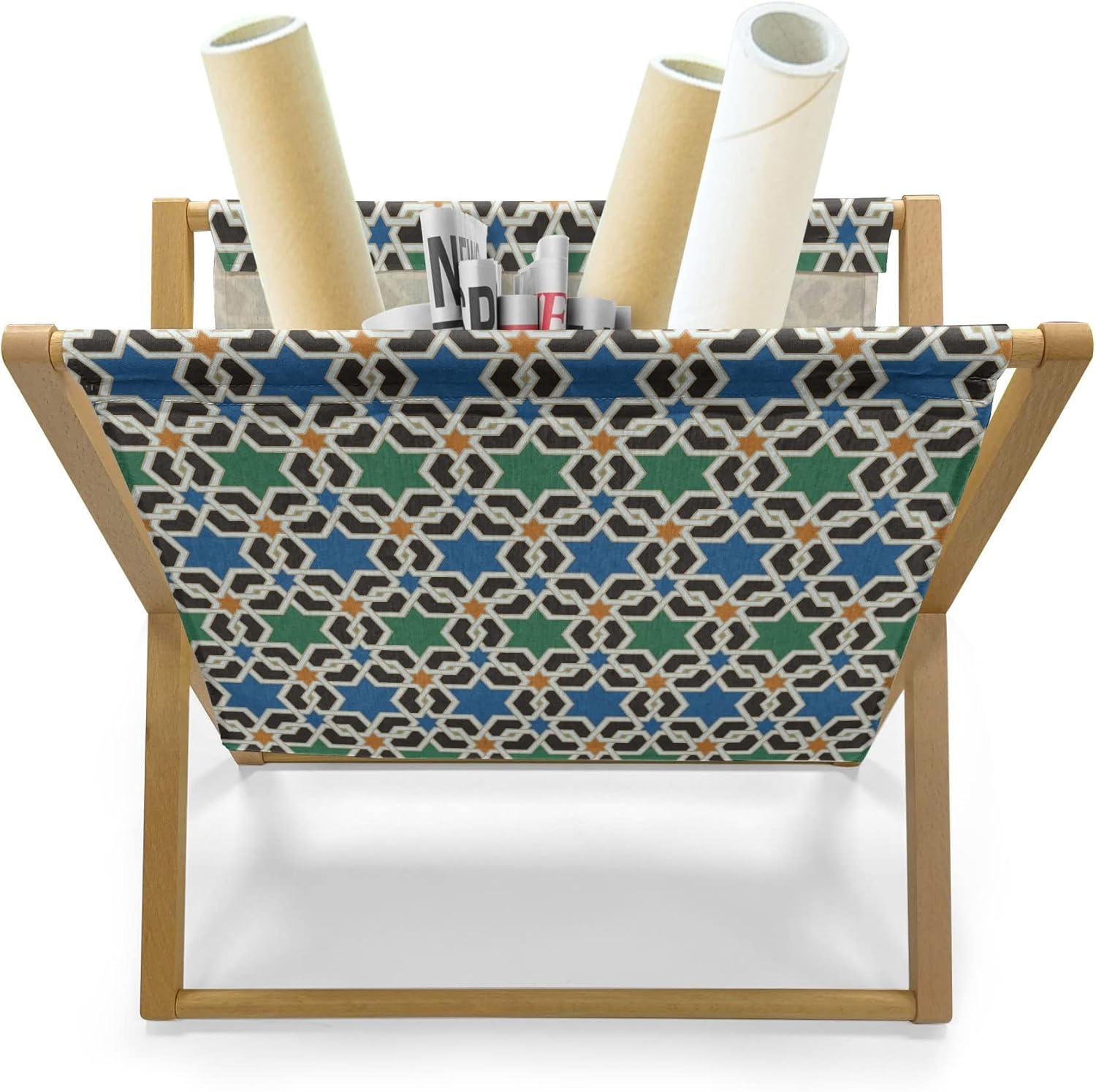 imageAmbesonne Valentines Day Magazine and Book Holder Streaks with Heart Motifs on The Edge Romantic Love Pattern Floor Rack Decor for Interior of Home amp Office 22 x 19 Dark Coral and Dark GreyGreen Blue Black