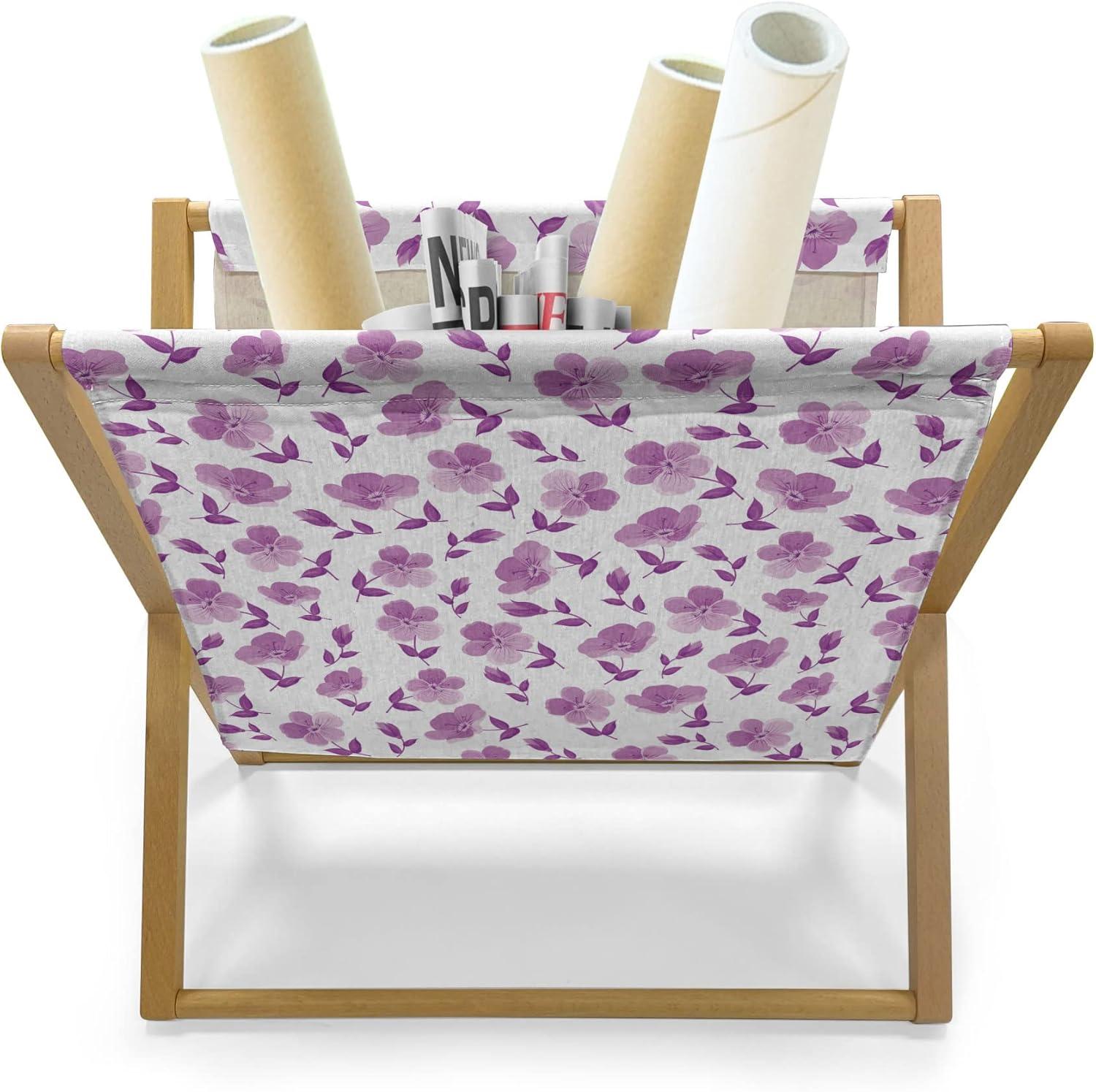imageAmbesonne Valentines Day Magazine and Book Holder Streaks with Heart Motifs on The Edge Romantic Love Pattern Floor Rack Decor for Interior of Home amp Office 22 x 19 Dark Coral and Dark GreyViolet White